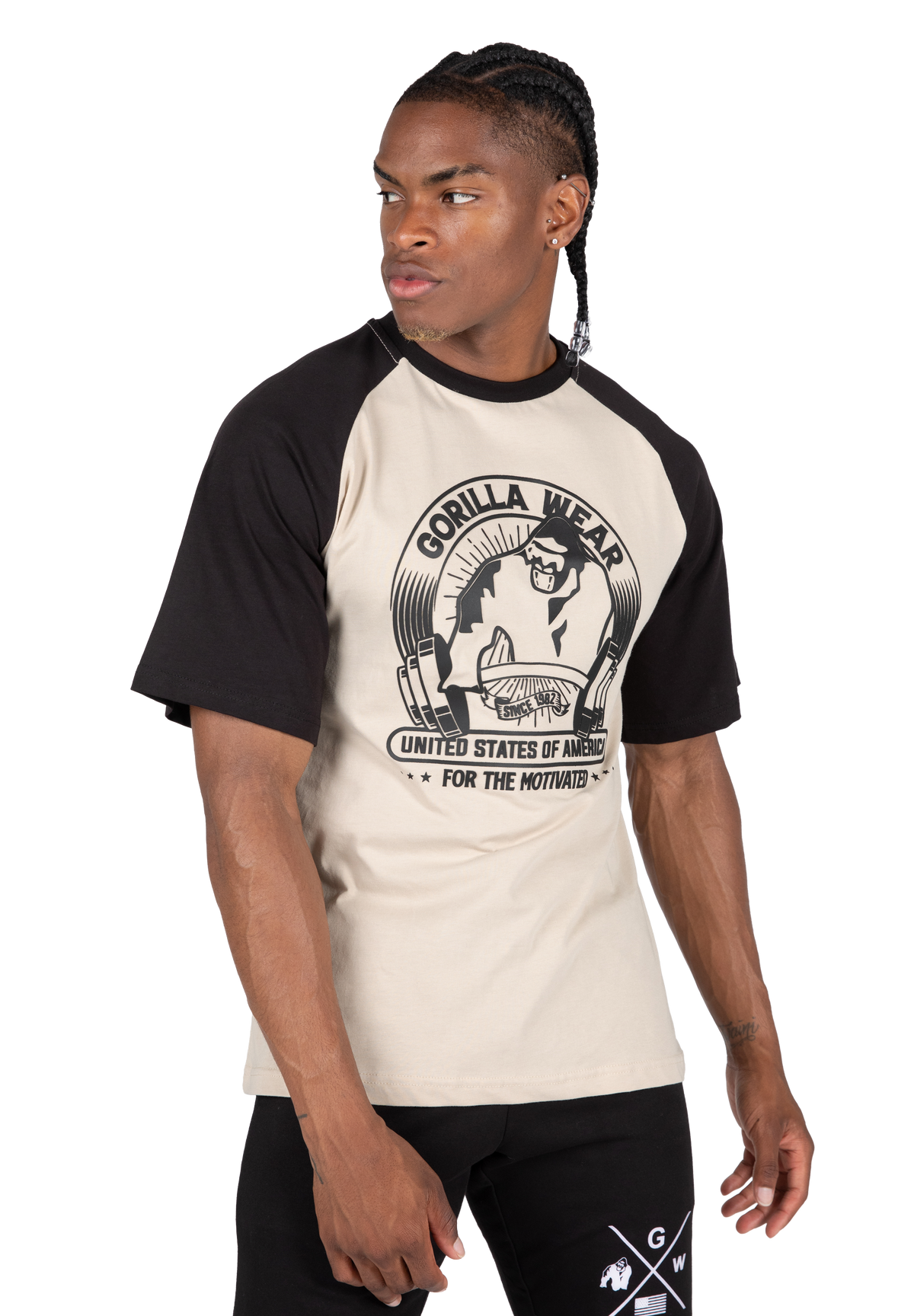 Gorilla Wear Logan Oversized T-Shirt T-Shirt & Tops Beige/Black