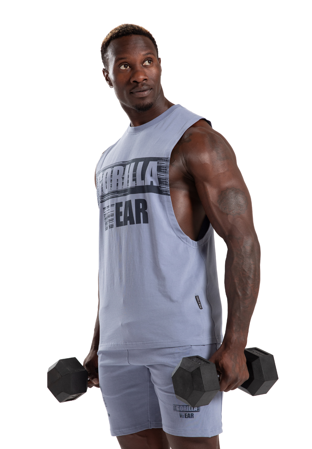 Gorilla Wear Lopez Drop Armhole Tank Top Tank Top Stonewash Blue