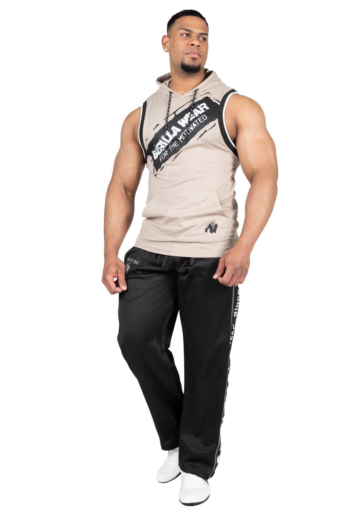 Gorilla Wear Loretto Hooded Tank Top Tank Top Beige