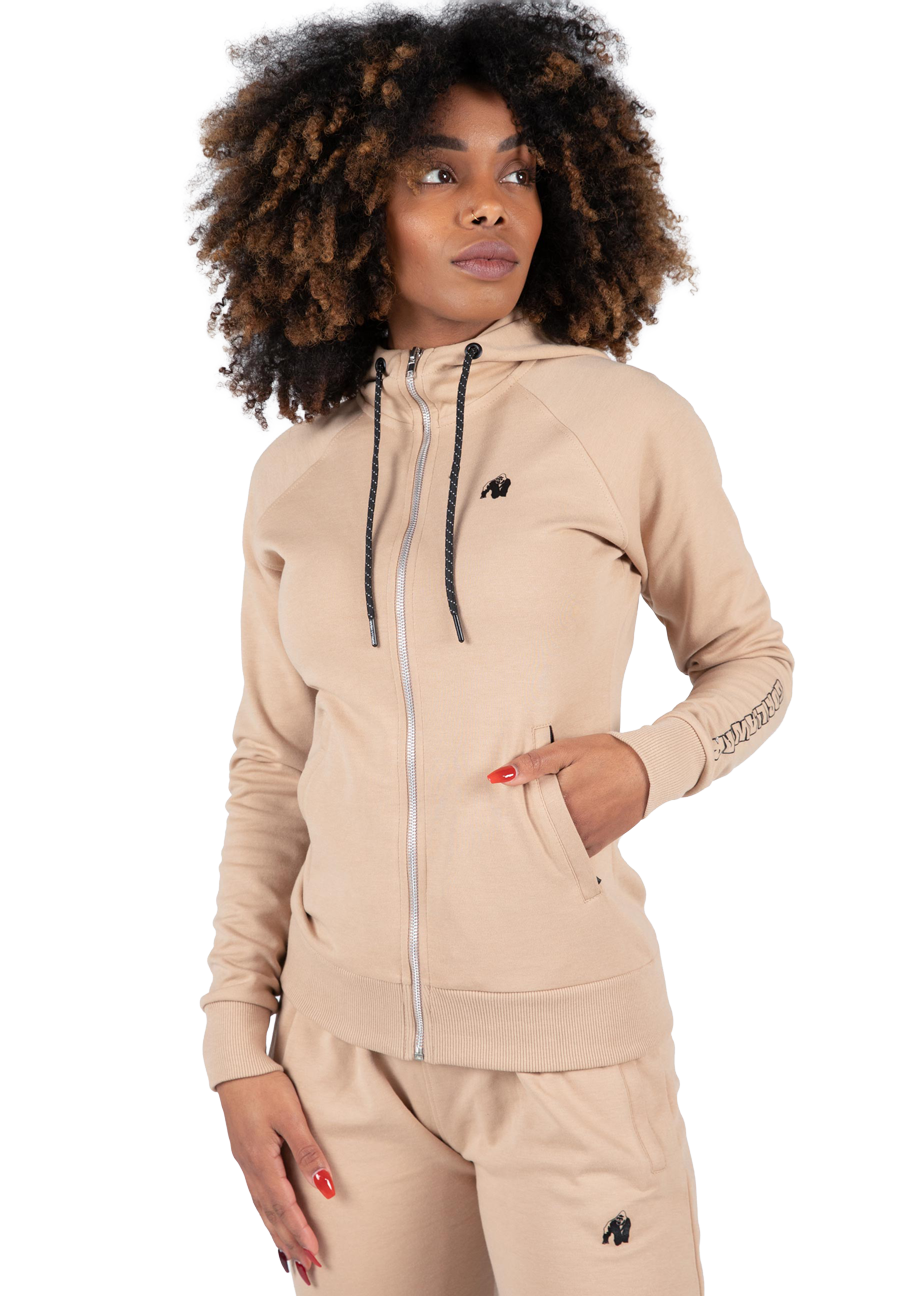 Gorilla Wear Marion Zipped Hoodie Hoodie & Sweatshirt Beige