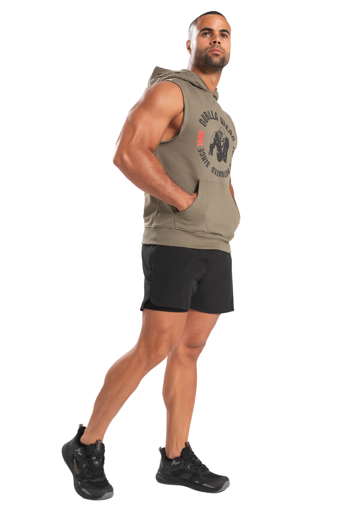 Gorilla Wear Marshall Sleeveless Hoodie Hoodie & Sweatshirt Army Green