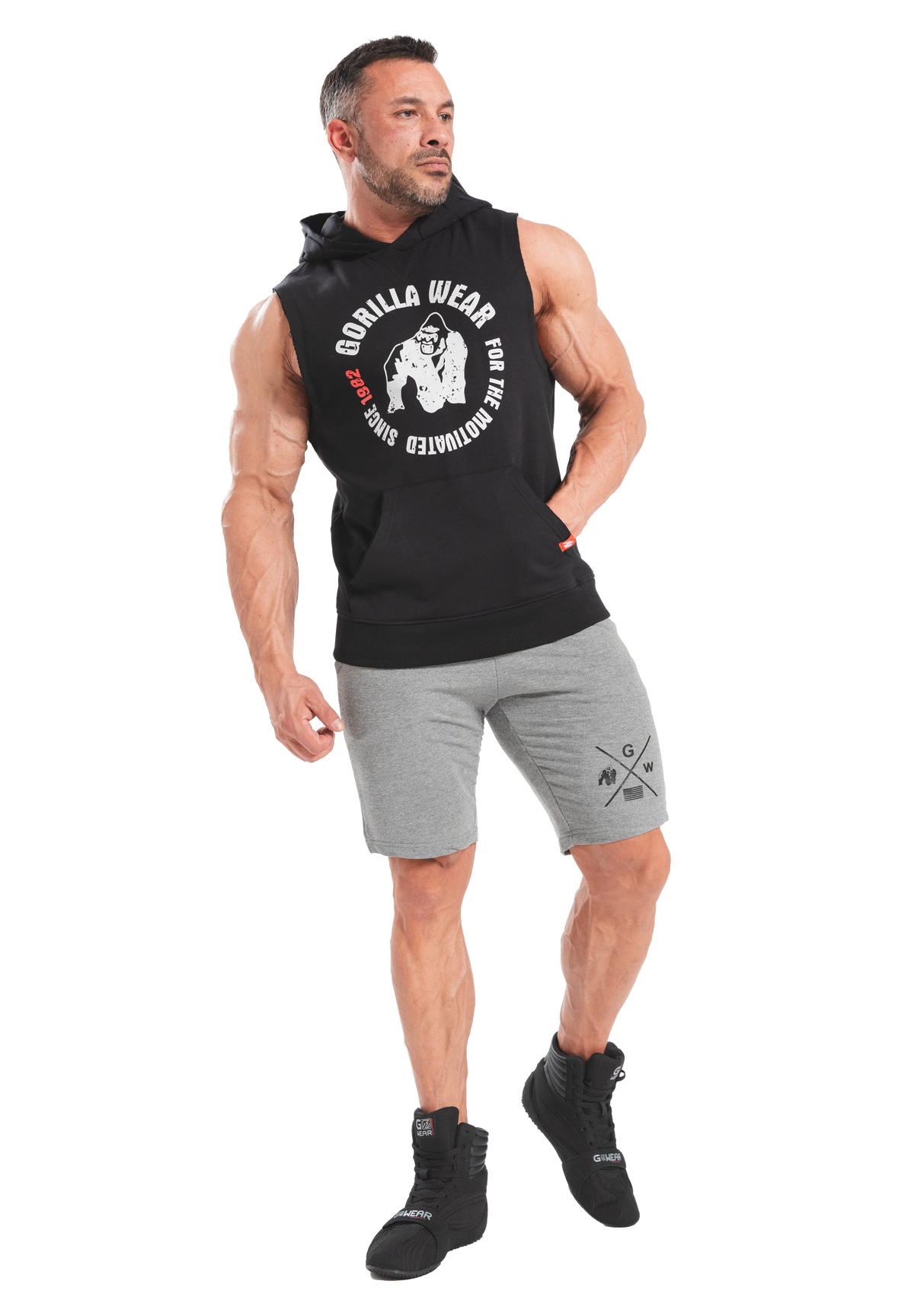 Gorilla Wear Marshall Sleeveless Hoodie Hoodie & Sweatshirt Black