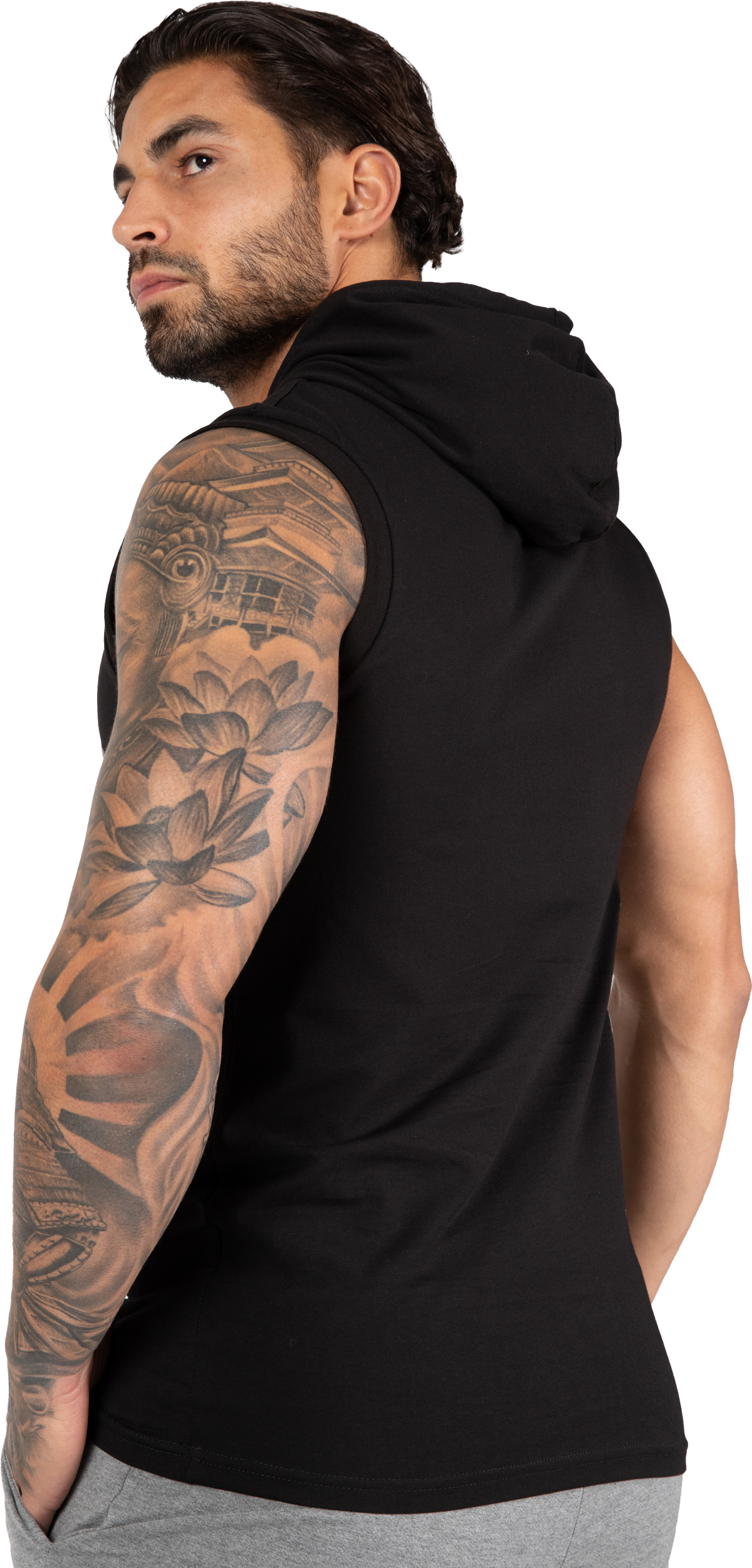 Gorilla Wear Melbourne S/L Hooded T-shirt T-Shirt & Tops Black