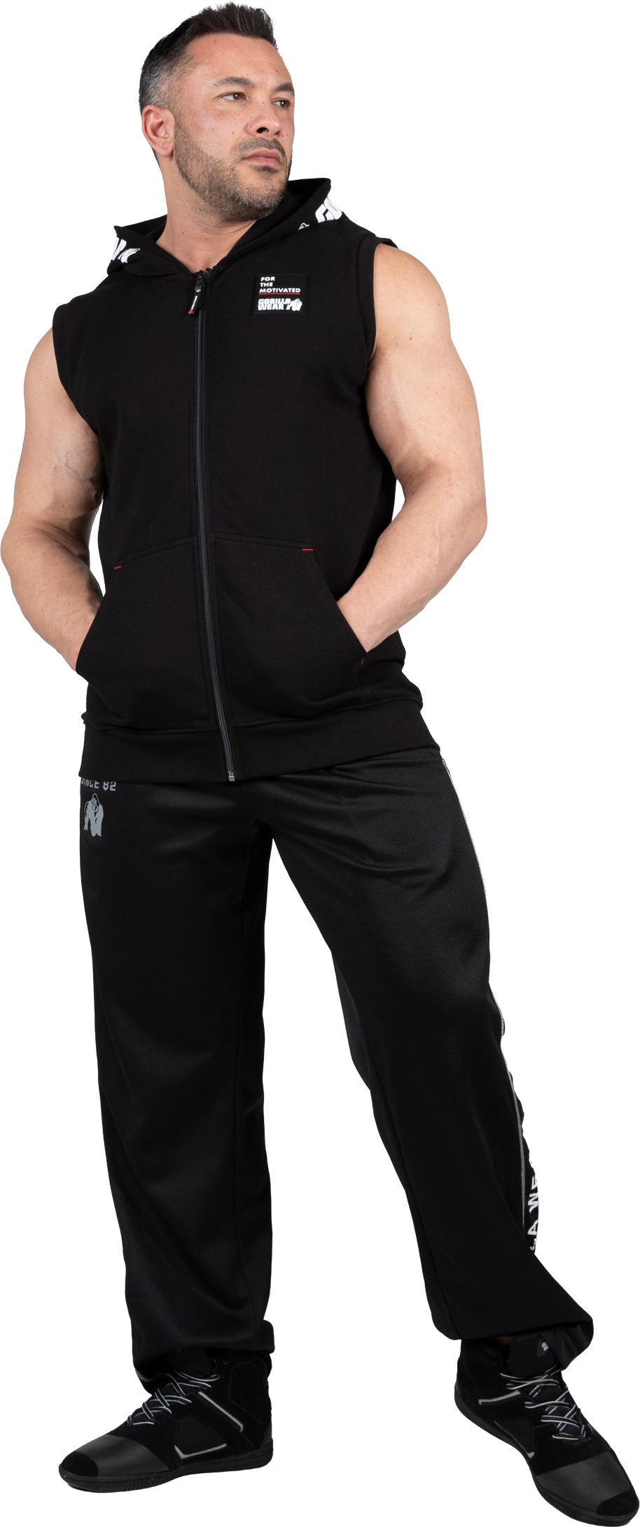 Gorilla Wear Milwaukee S/L Zipped Hoodie Hoodie & Sweatshirt Black