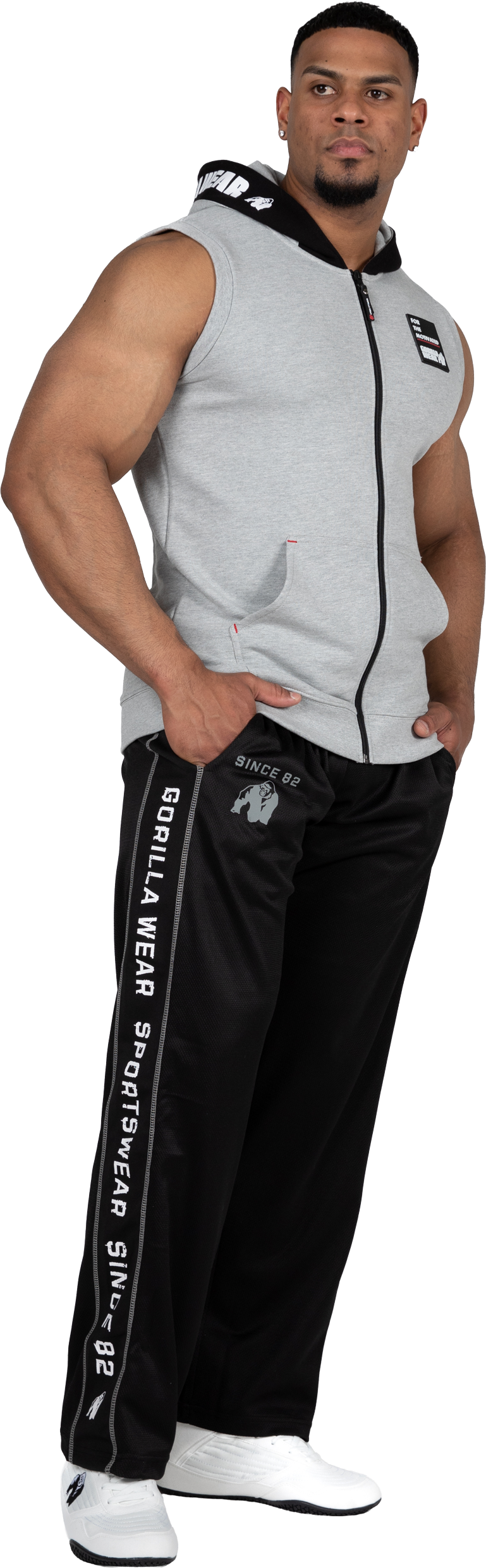 Gorilla Wear Milwaukee S/L Zipped Hoodie Hoodie & Sweatshirt Gray Melange