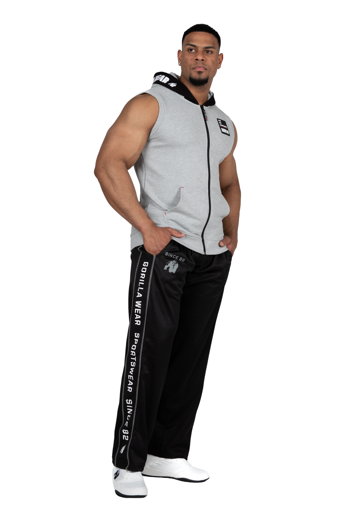 Gorilla Wear Milwaukee S/L Zipped Hoodie Hoodie & Sweatshirt Gray Melange