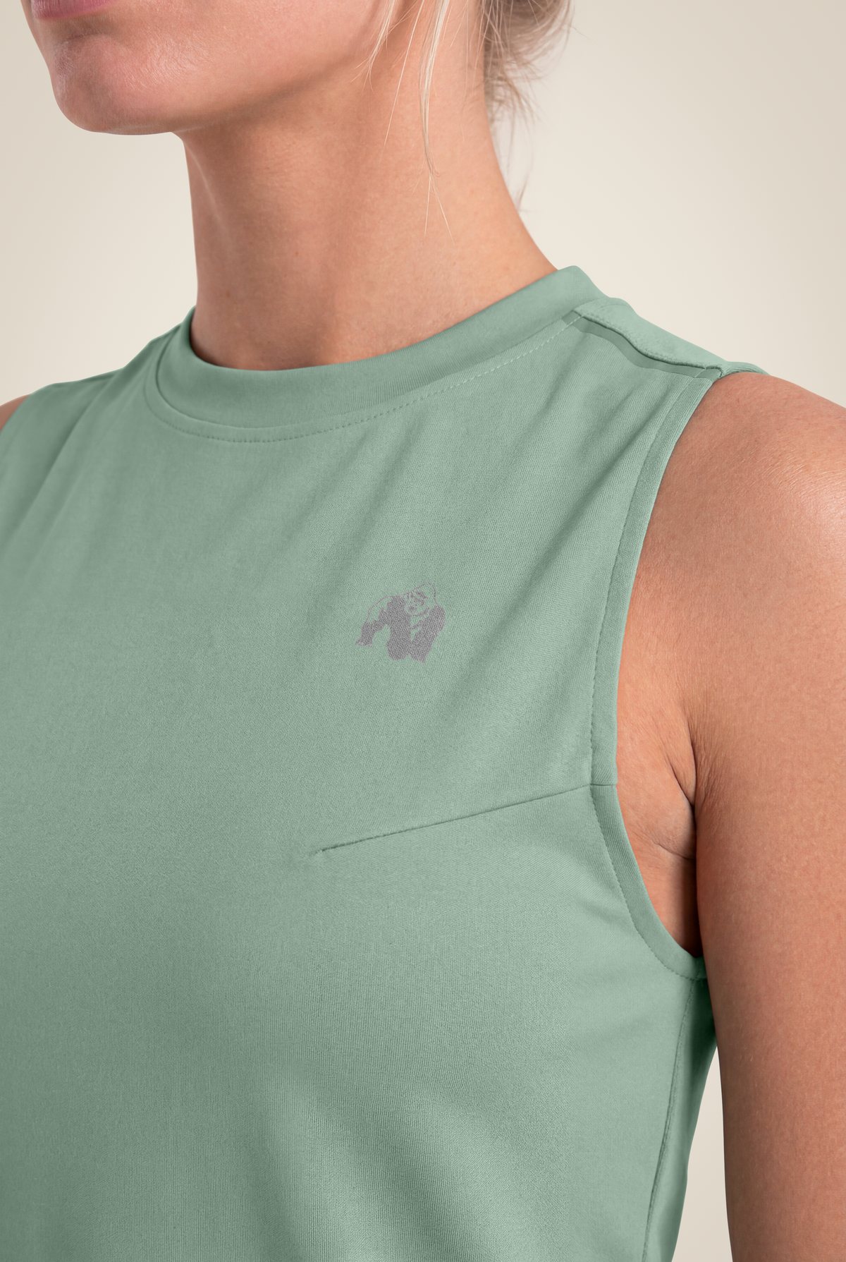 Gorilla Wear Mokena Tank Top - Green - Detail View