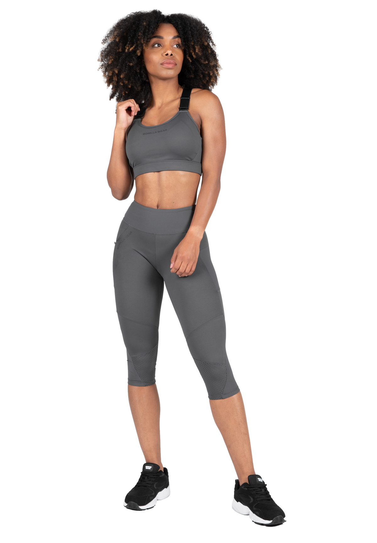 Gorilla Wear Monroe Cropped Leggings Leggings Gray