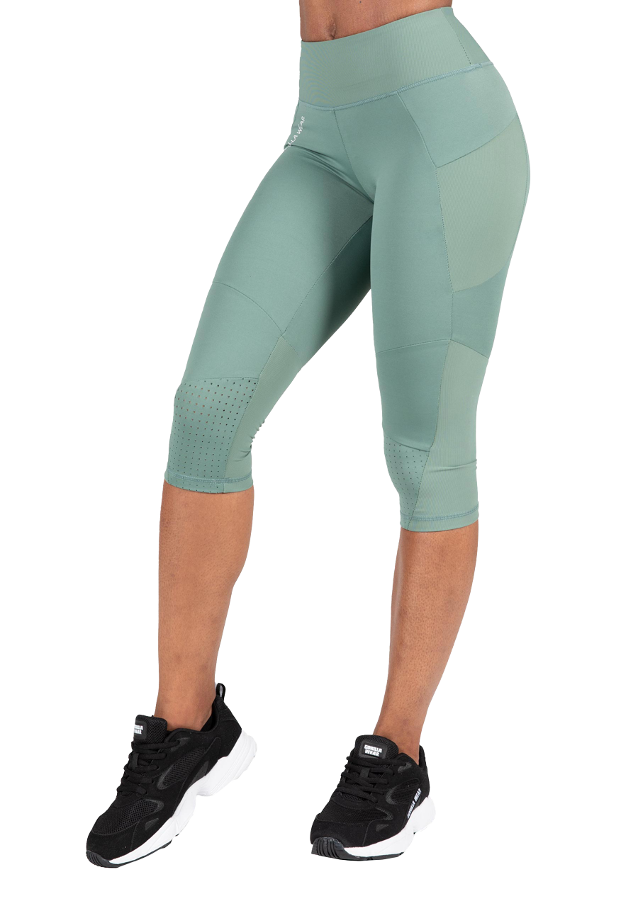 Gorilla Wear Monroe Cropped Leggings Leggings Green