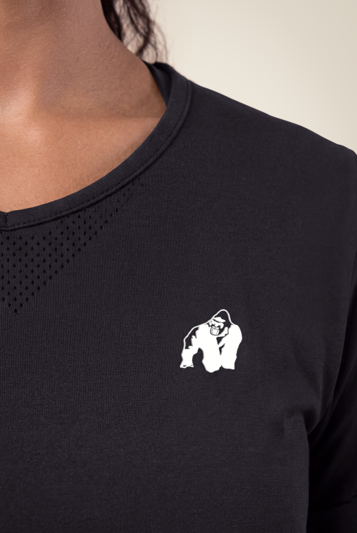 Gorilla Wear Neiro Seamless T-Shirt - Black - Detail View