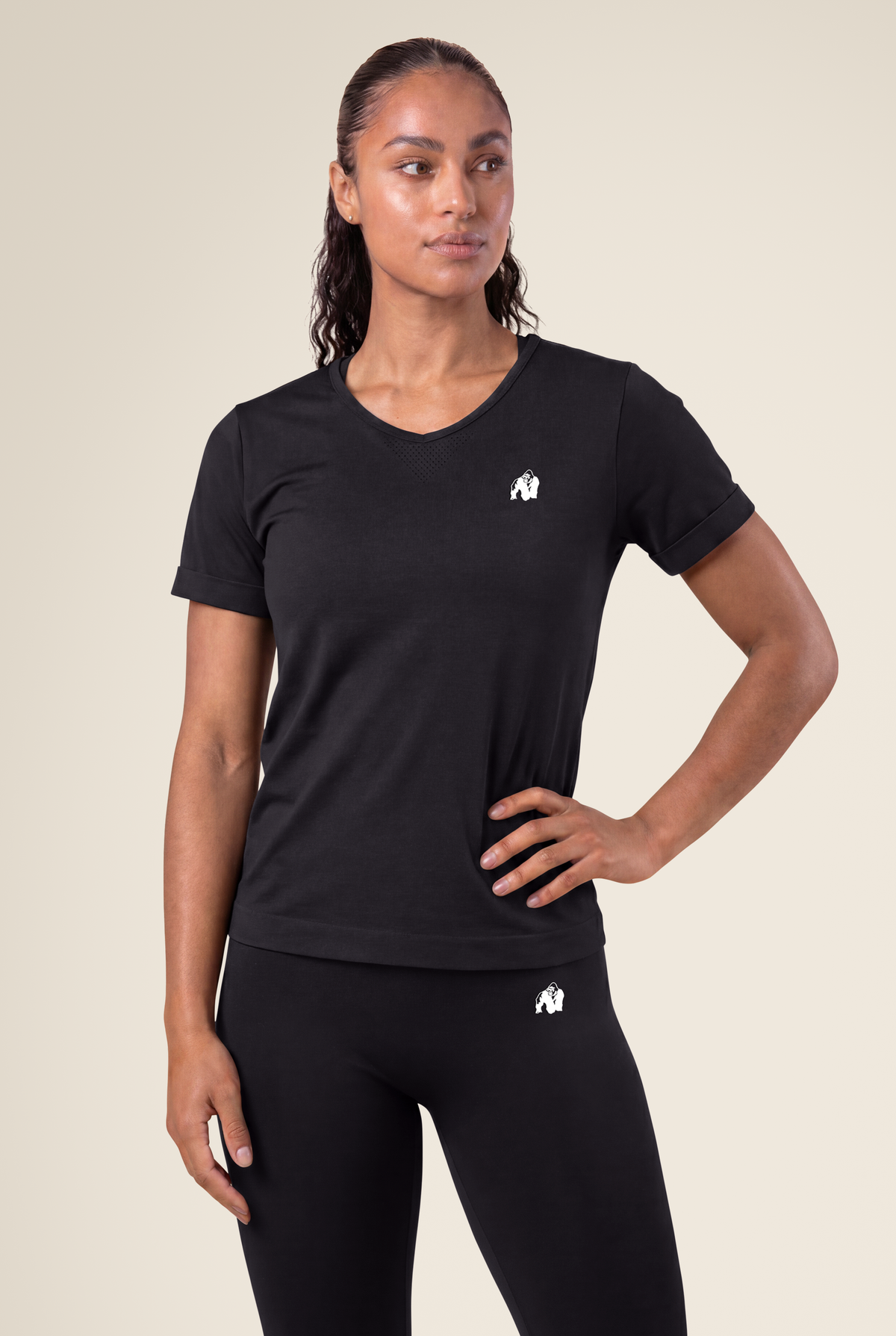Gorilla Wear Neiro Seamless T-Shirt - Black - Front View