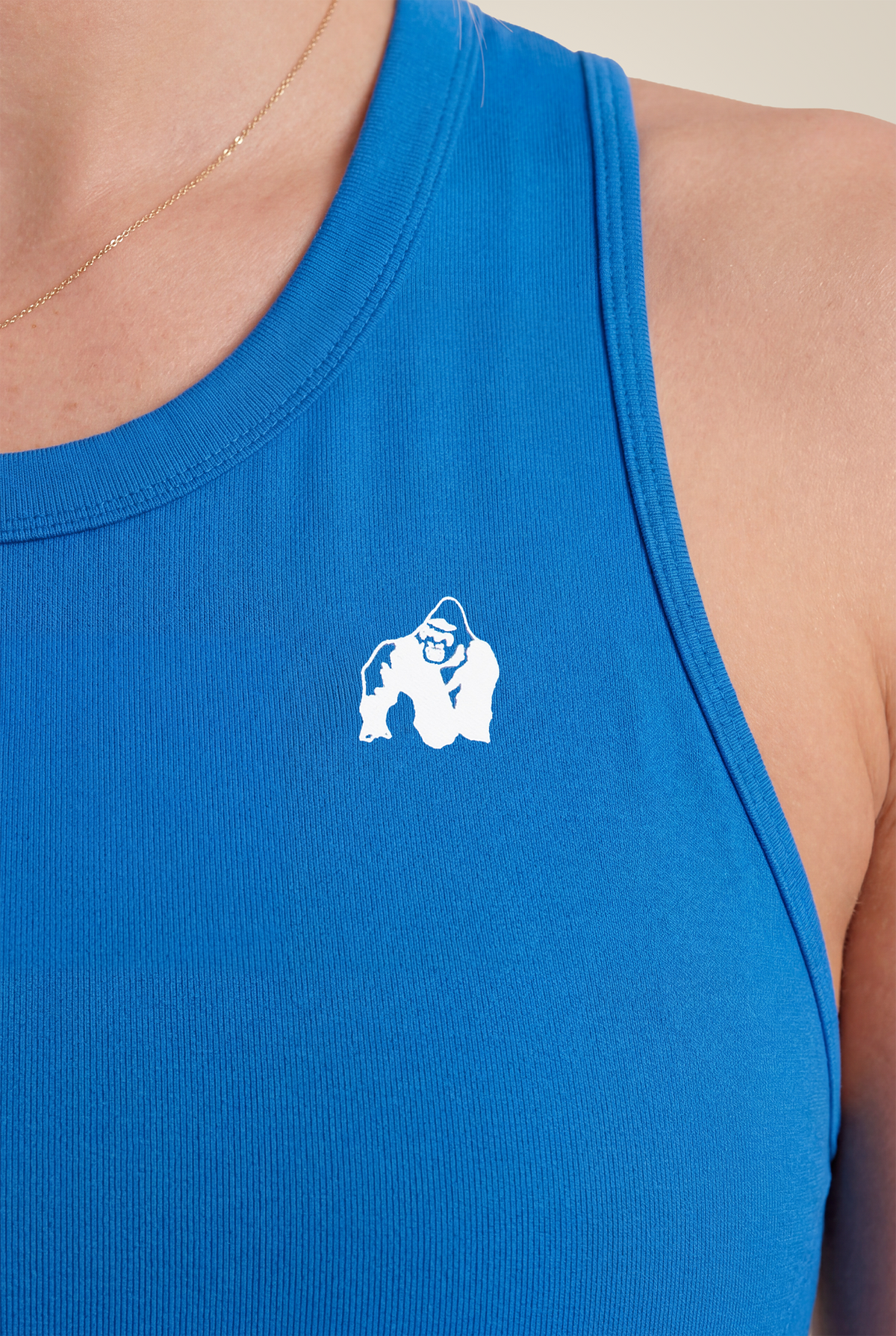 Gorilla Wear Olivia Seamless Crop Top T-Shirt & Tops Blue