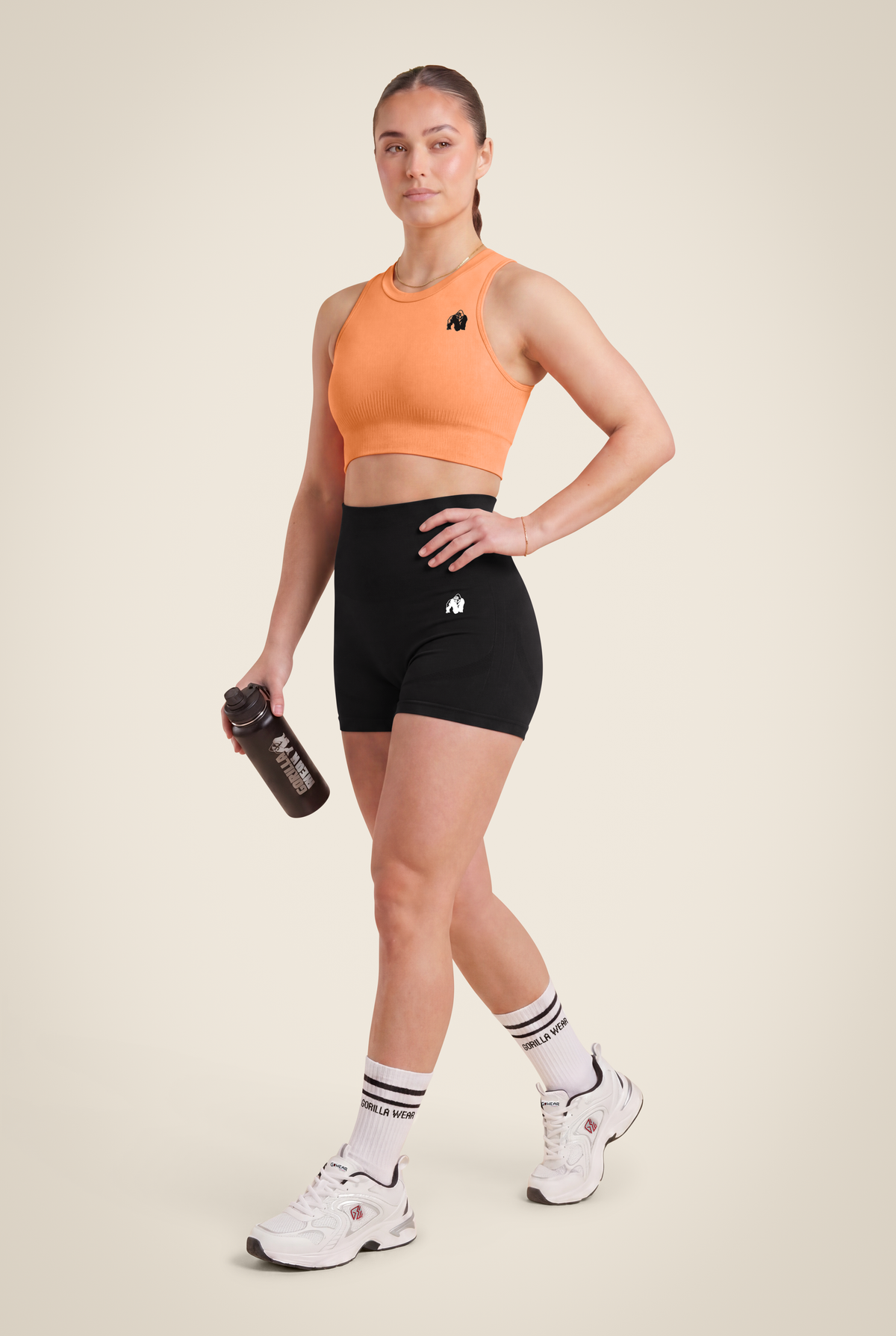 Gorilla Wear Olivia Seamless Shorts - Black - Full Body