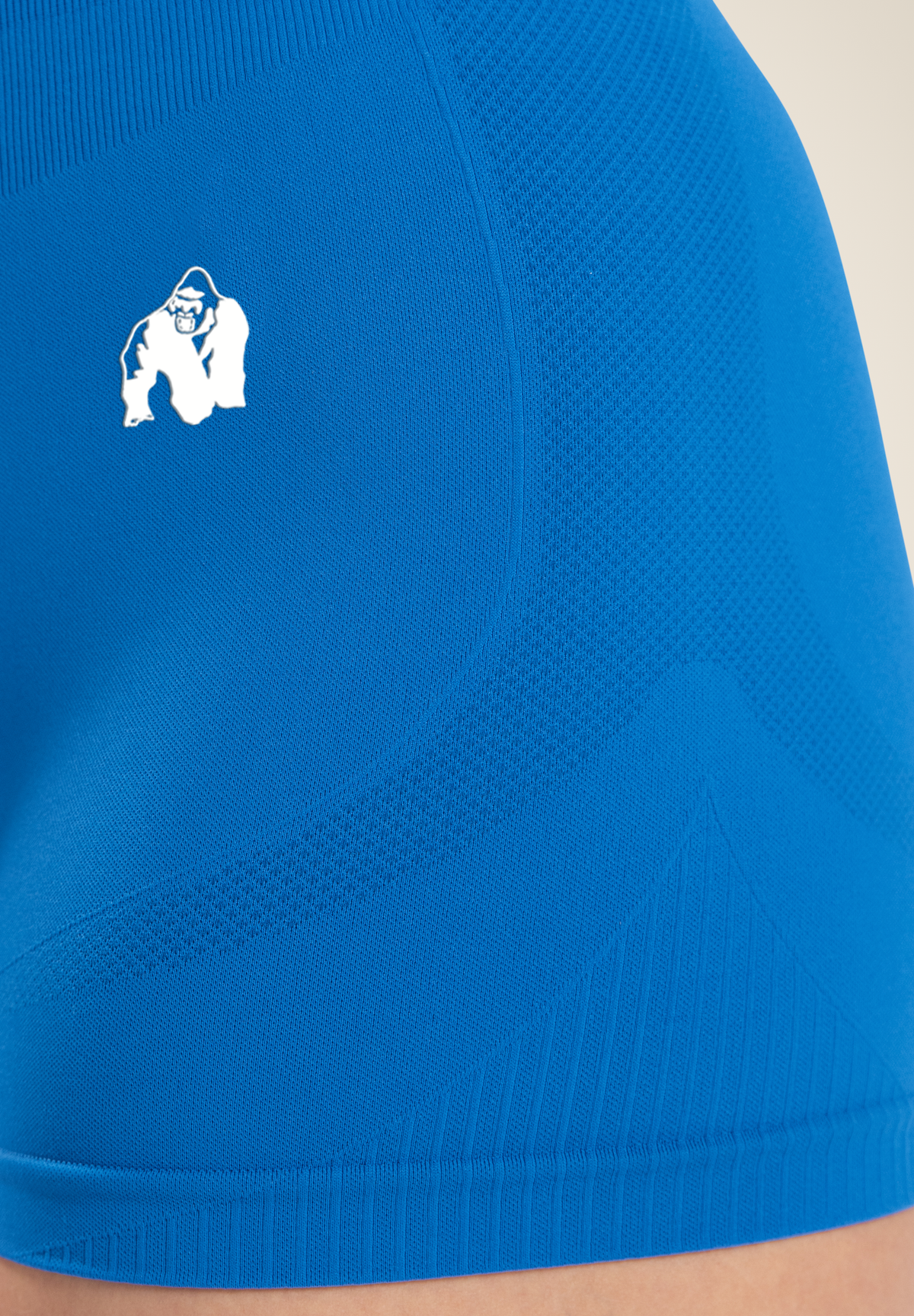 Gorilla Wear Olivia Seamless Shorts - Blue - Detail View