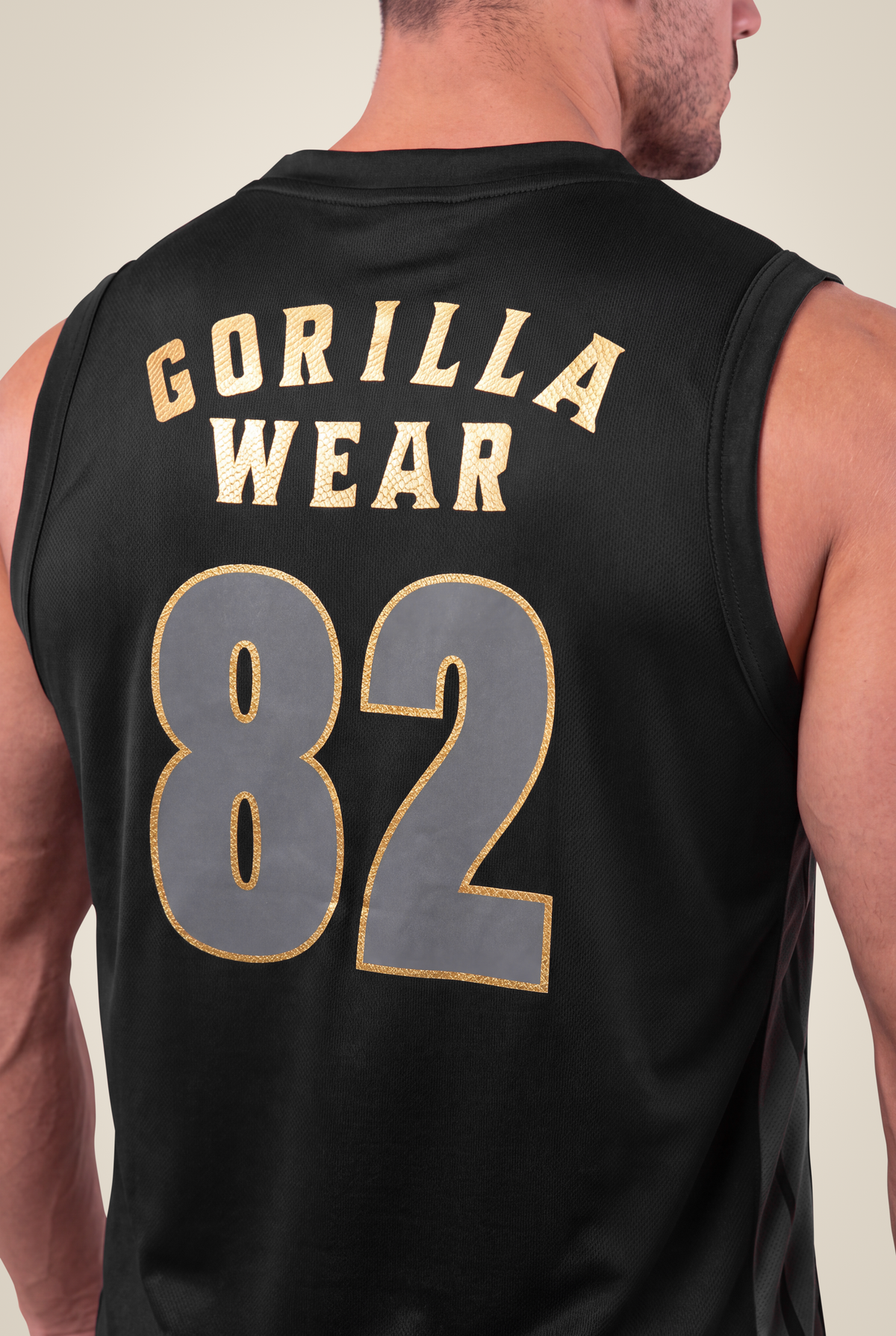 Gorilla Wear Orlando Jersey Tank Top - Black - Detail View