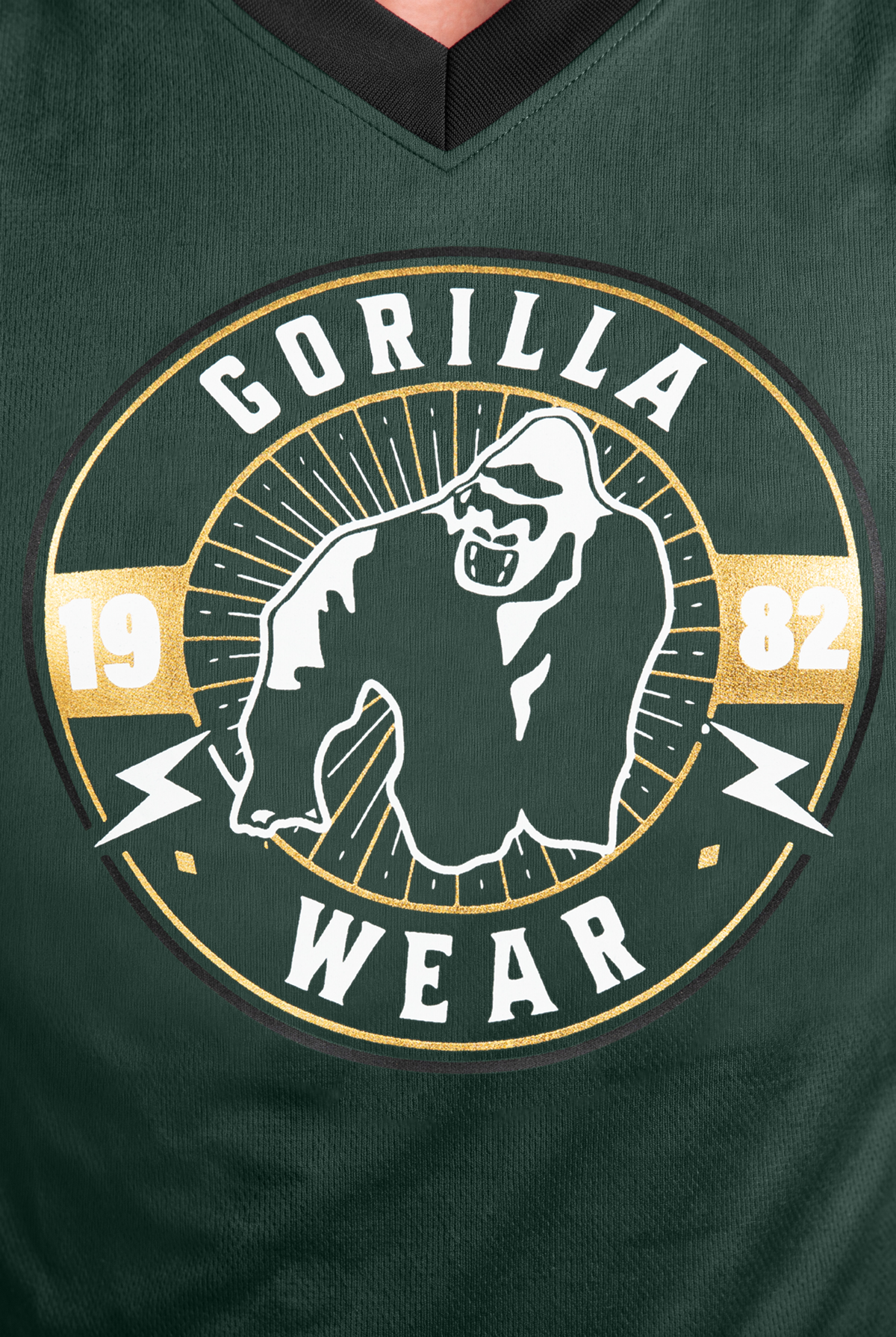 Gorilla Wear Orlando Jersey Tank Top - Green - Detail View