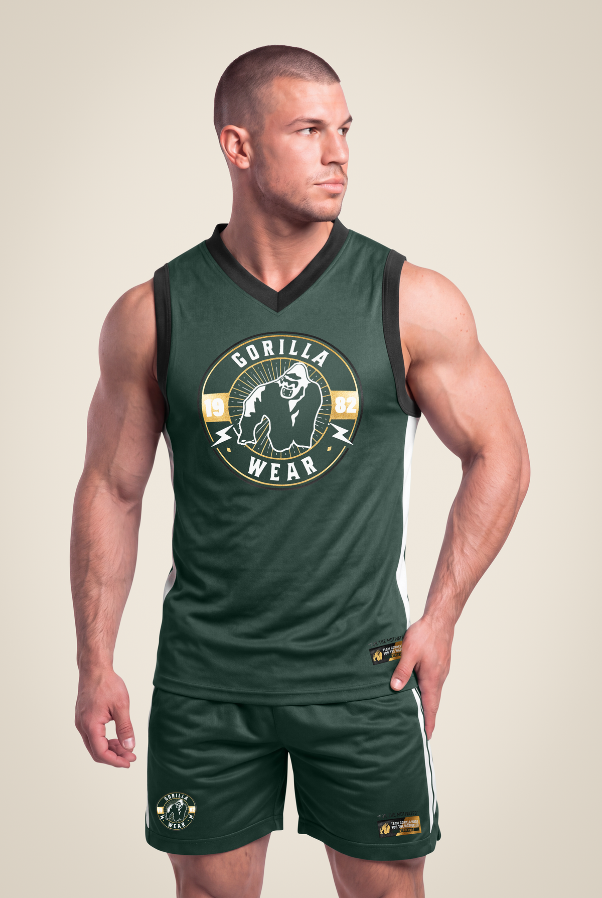 Gorilla Wear Orlando Jersey Tank Top - Green - Front View