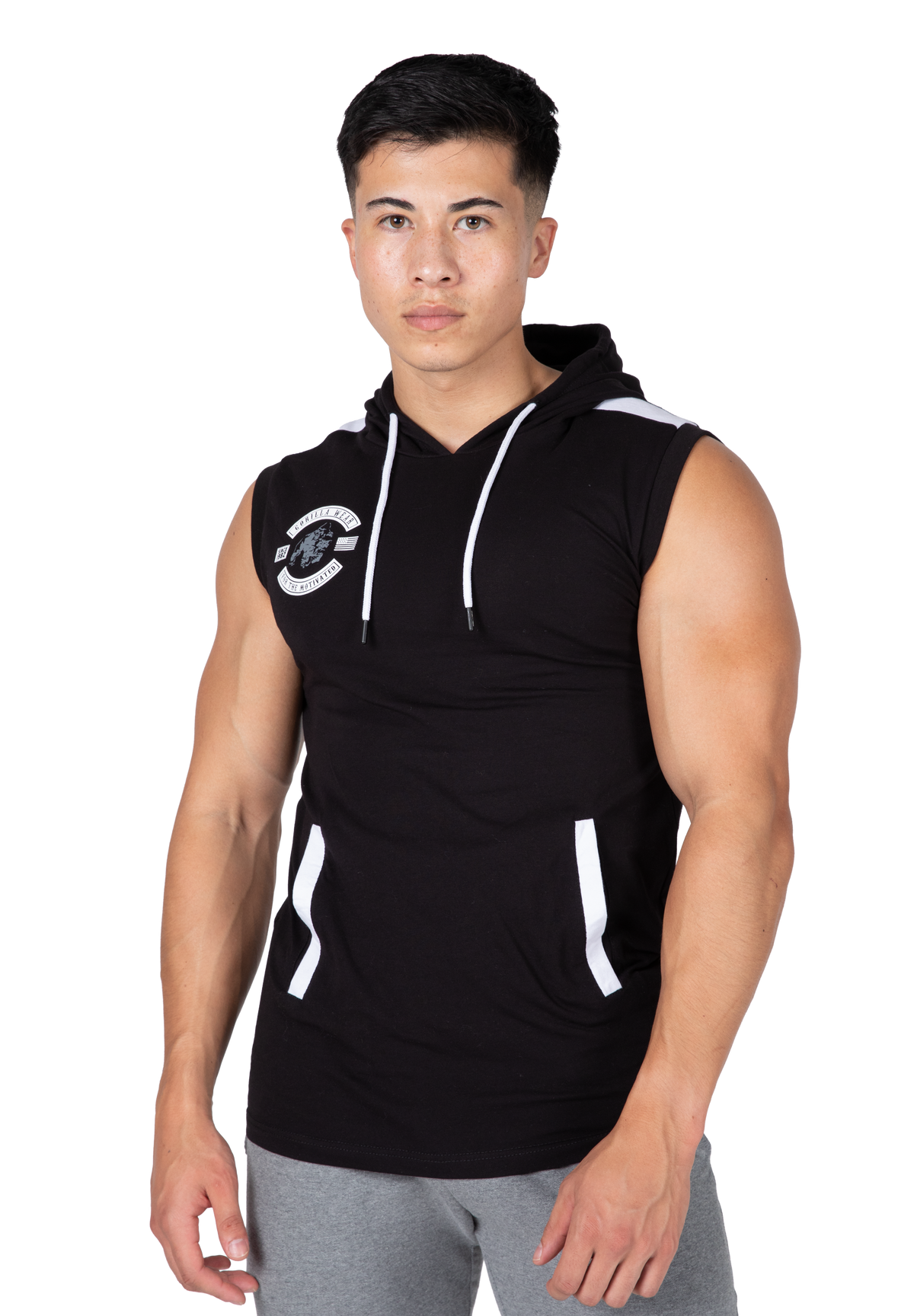 Gorilla Wear Oswego S/L Hooded T-Shirt T-Shirt & Tops Black