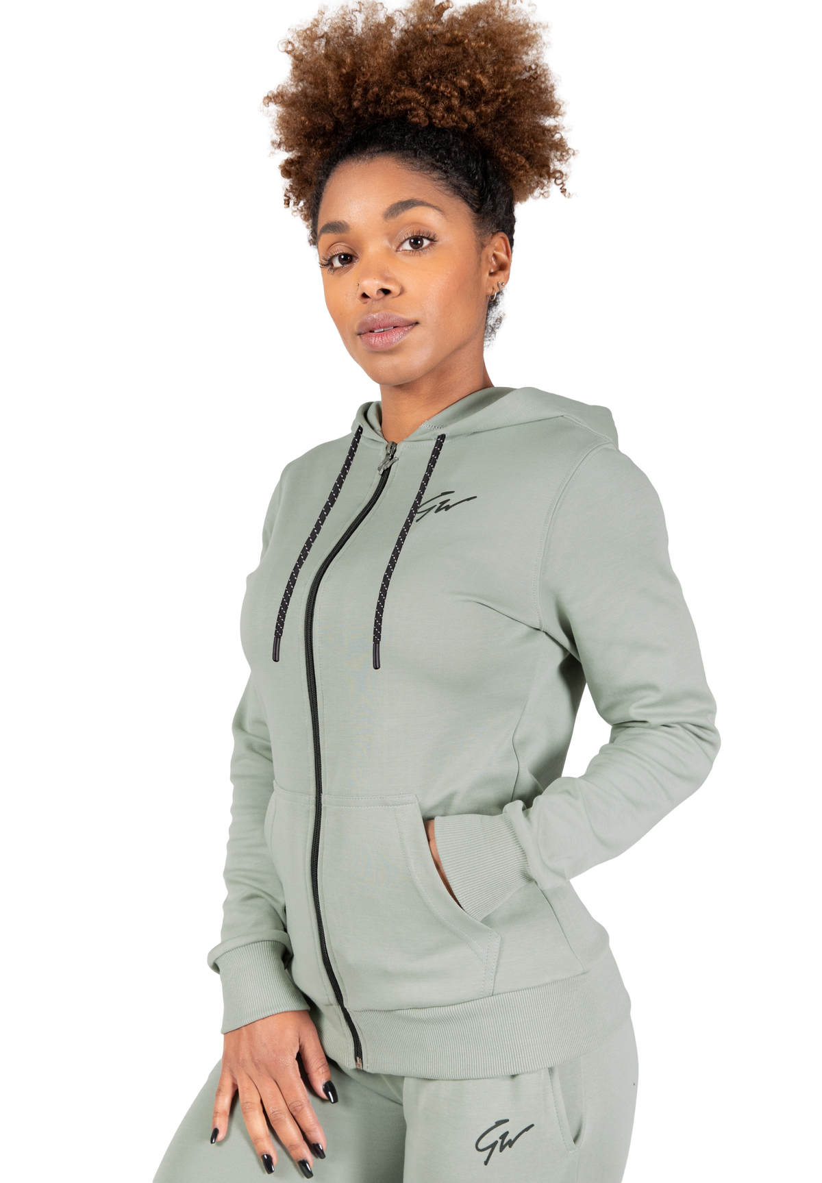 Gorilla Wear Pixley Zipped Hoodie Hoodie & Sweatshirt Light Green