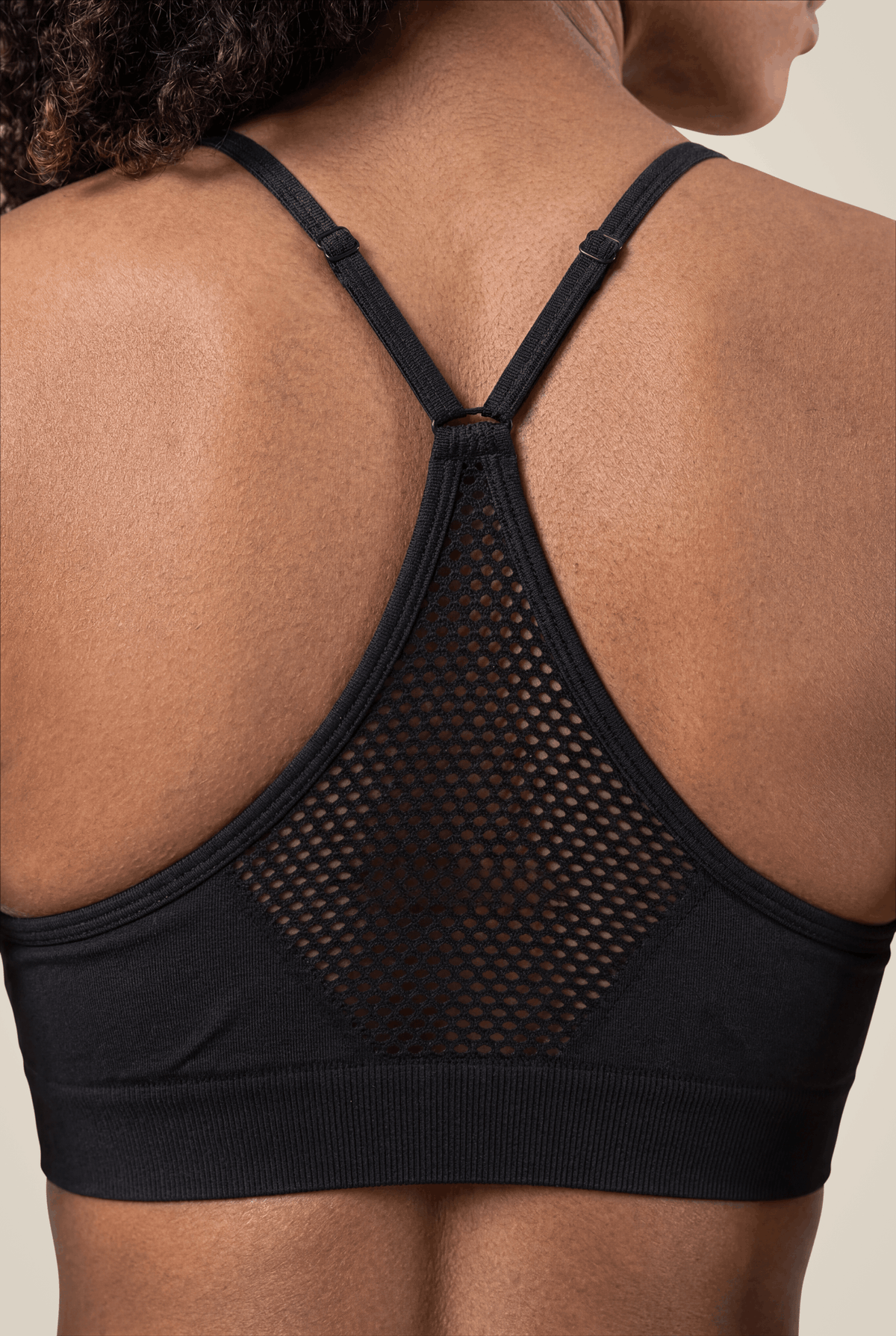 Gorilla Wear Quincy Seamless Sports Bra - Black - Detail View