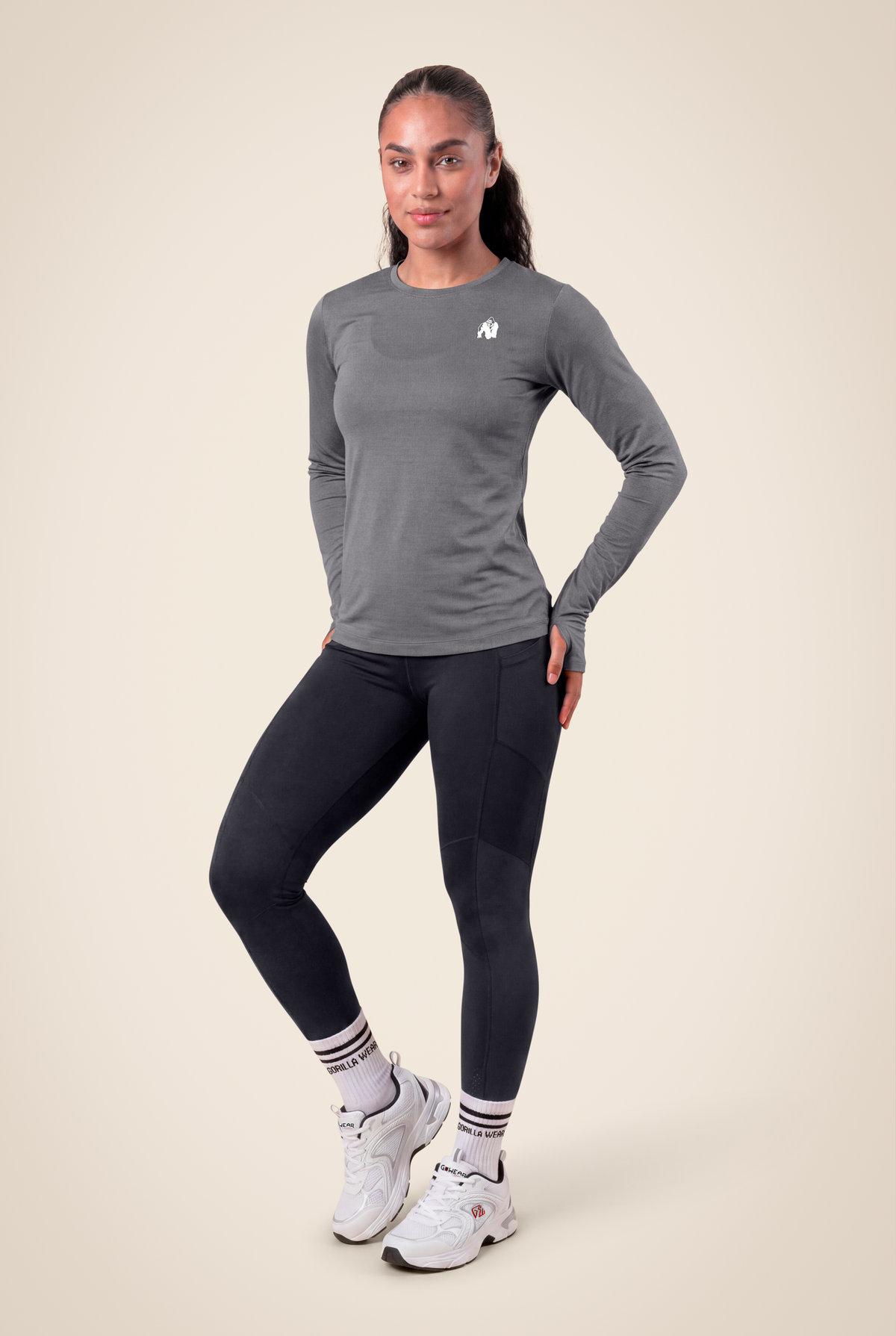 Gorilla Wear Raleigh Long Sleeve T-Shirt & Tops Gray