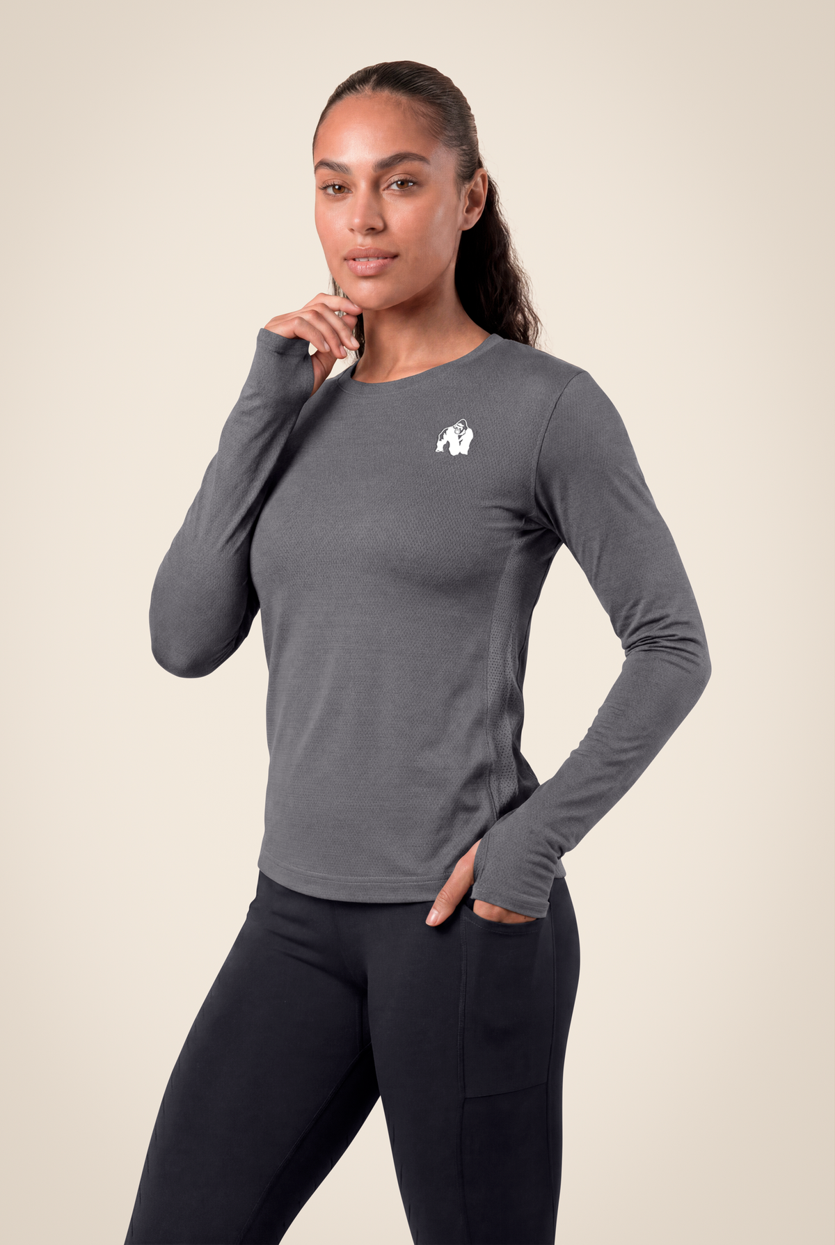 Gorilla Wear Raleigh Long Sleeve T-Shirt & Tops Gray