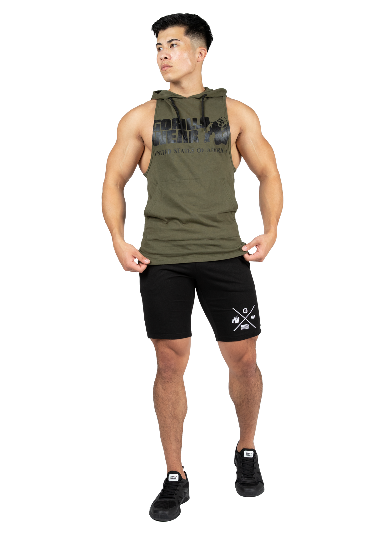 Gorilla Wear Rogers Hooded Tank Top Tank Top Army Green