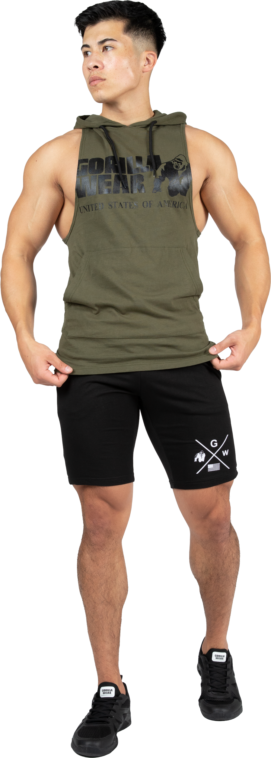 Gorilla Wear Rogers Hooded Tank Top Tank Top Army Green