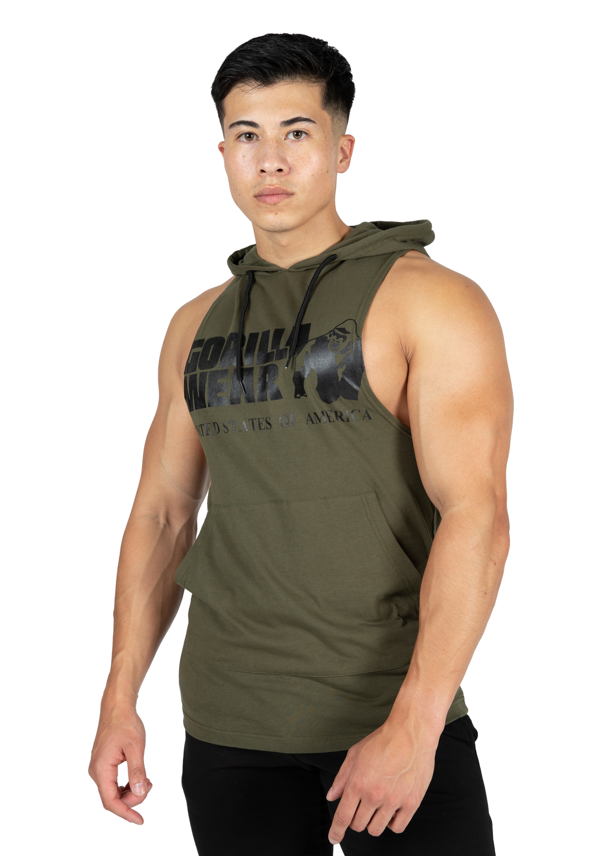 Gorilla Wear Rogers Hooded Tank Top Tank Top Army Green