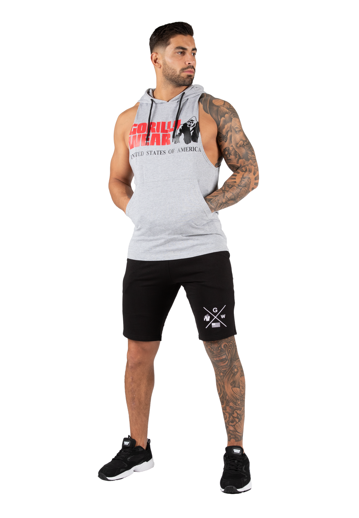 Gorilla Wear Rogers Hooded Tank Top Tank Top Gray Melange