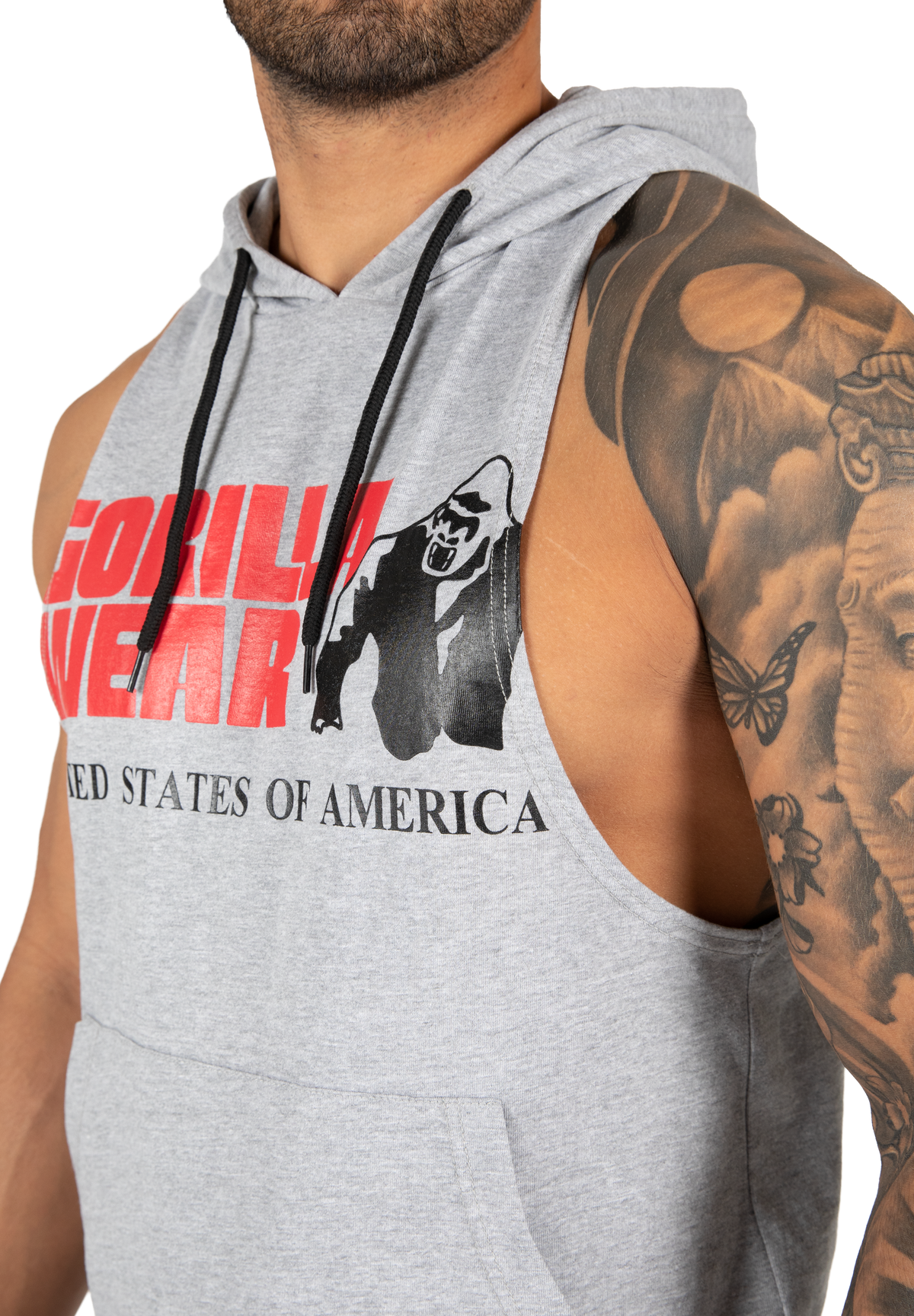 Gorilla Wear Rogers Hooded Tank Top Tank Top Gray Melange