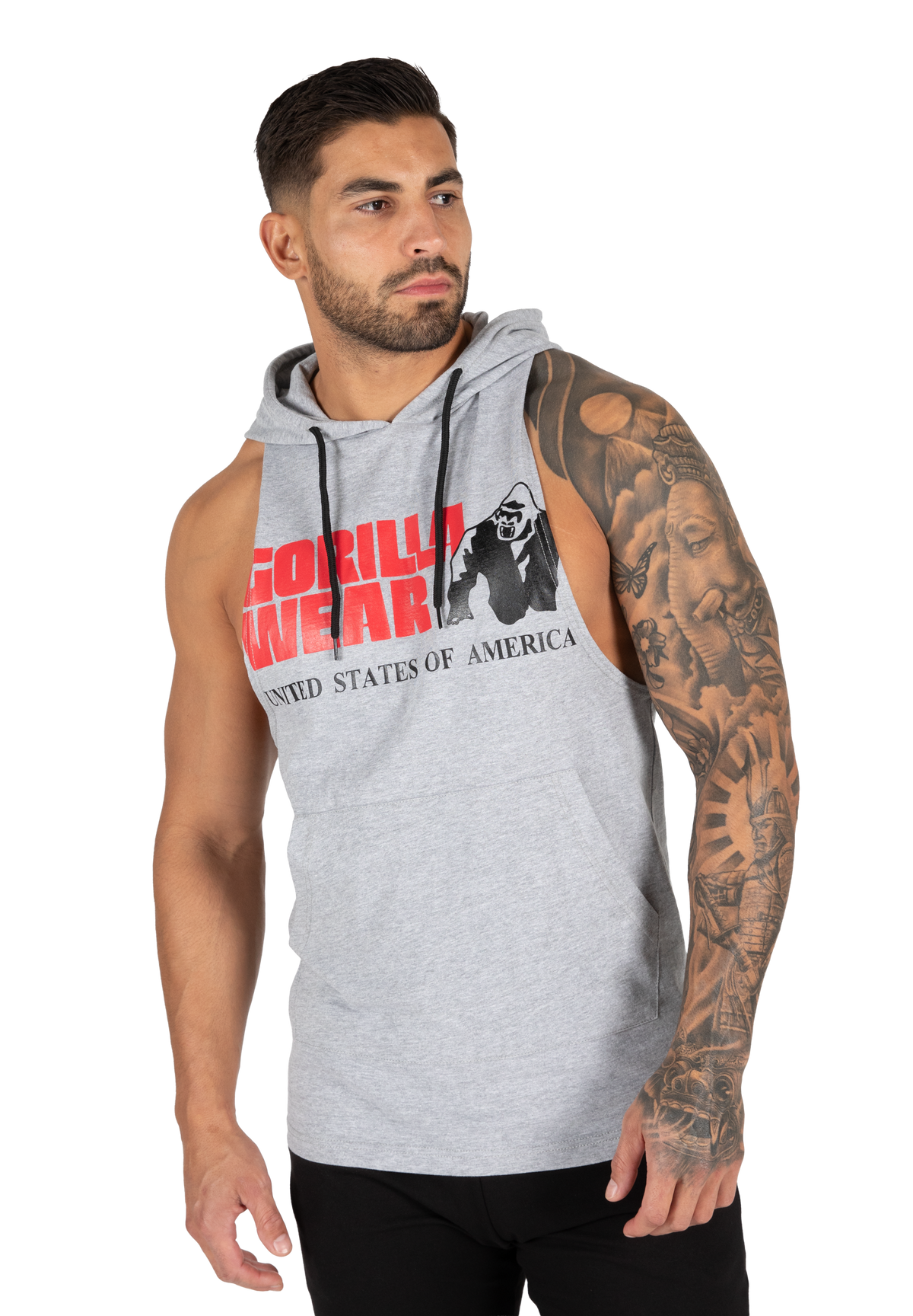 Gorilla Wear Rogers Hooded Tank Top Tank Top Gray Melange