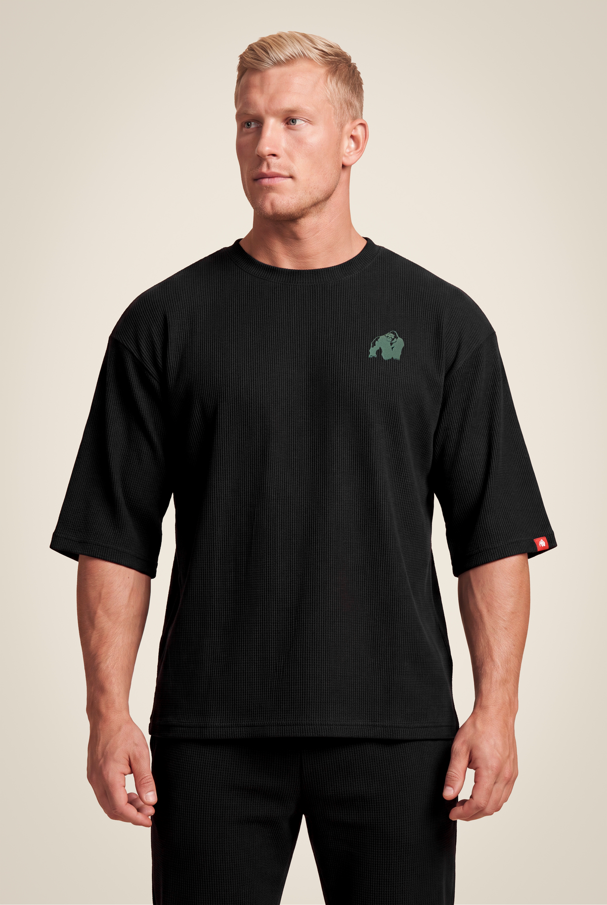 Gorilla Wear Russell Oversized T-Shirt - Black - Front View