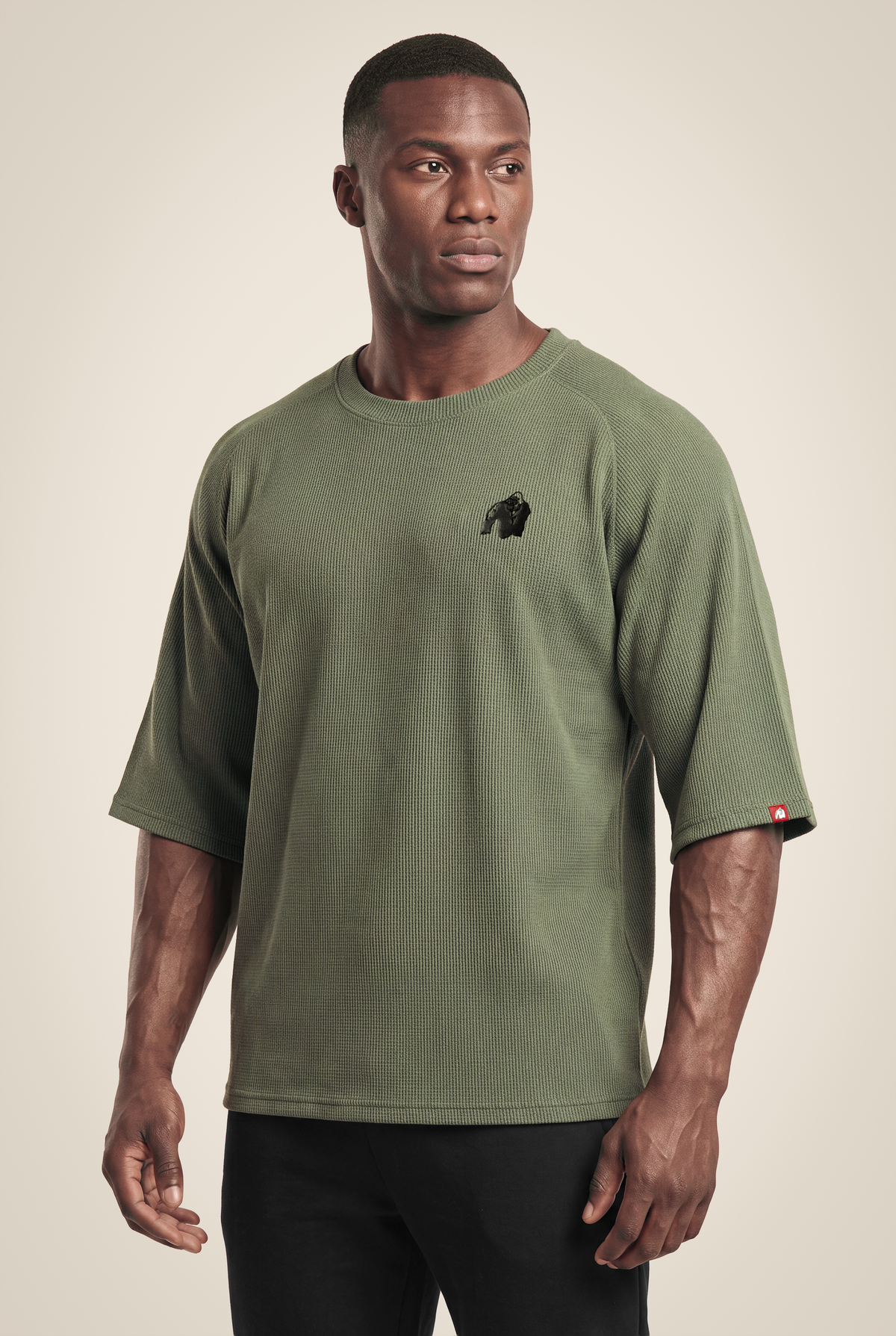 Gorilla Wear Russell Oversized T-Shirt - Green - Front View