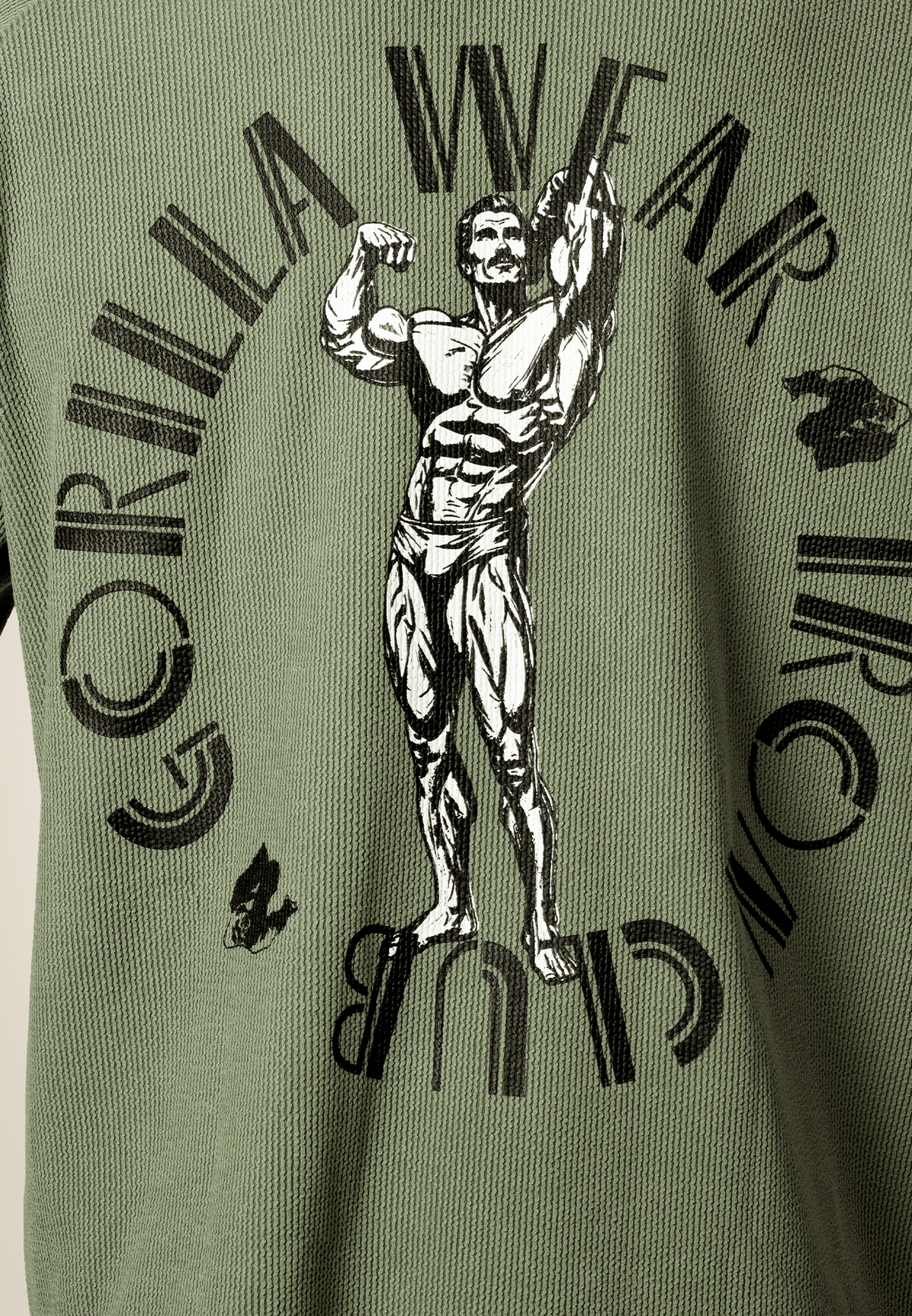 Gorilla Wear Russell Oversized T-Shirt - Green - Detail View