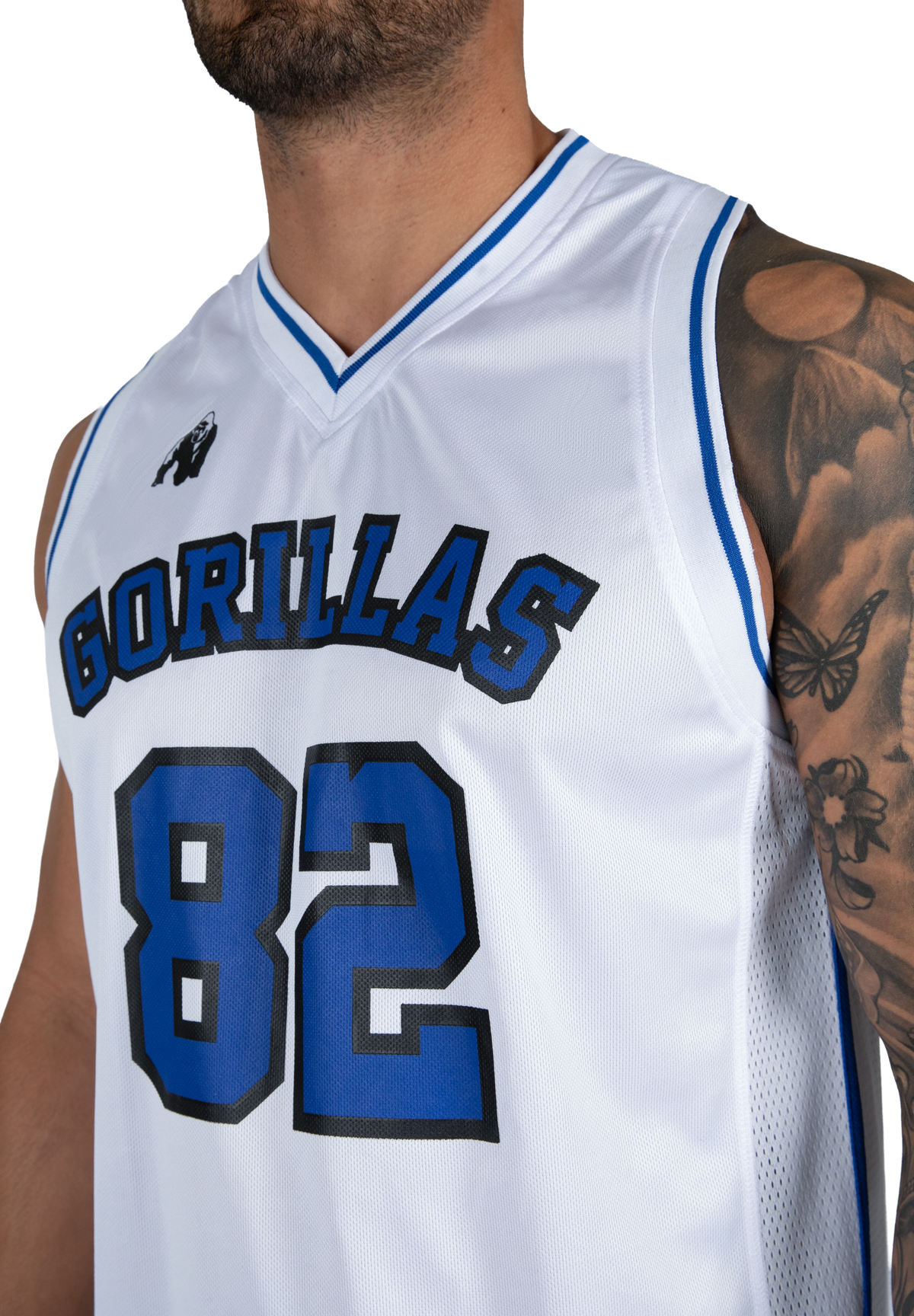 Gorilla Wear San Mateo Jersey Tank Top Tank Top White/Blue