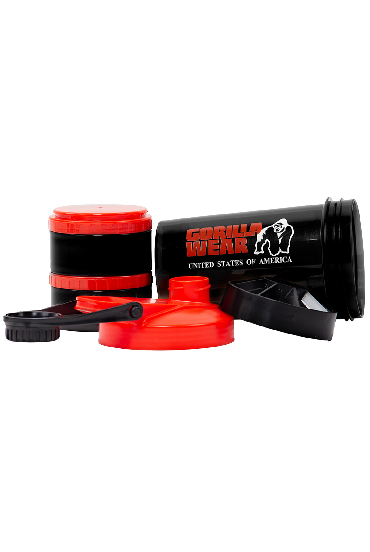 Gorilla Wear Shaker 2 GO 500ML Shakers & Bottles Black/Red