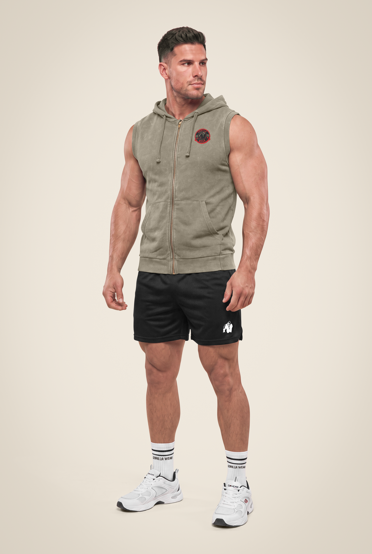 Gorilla Wear Silverdale Sleeveless Hoodie Hoodie & Sweatshirt Army Green
