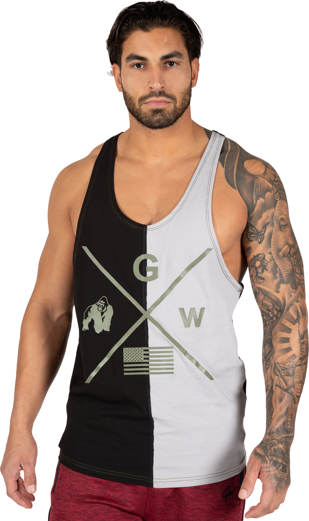 Gorilla Wear Sterling Stringer Tank Top Tank Top Black/Gray