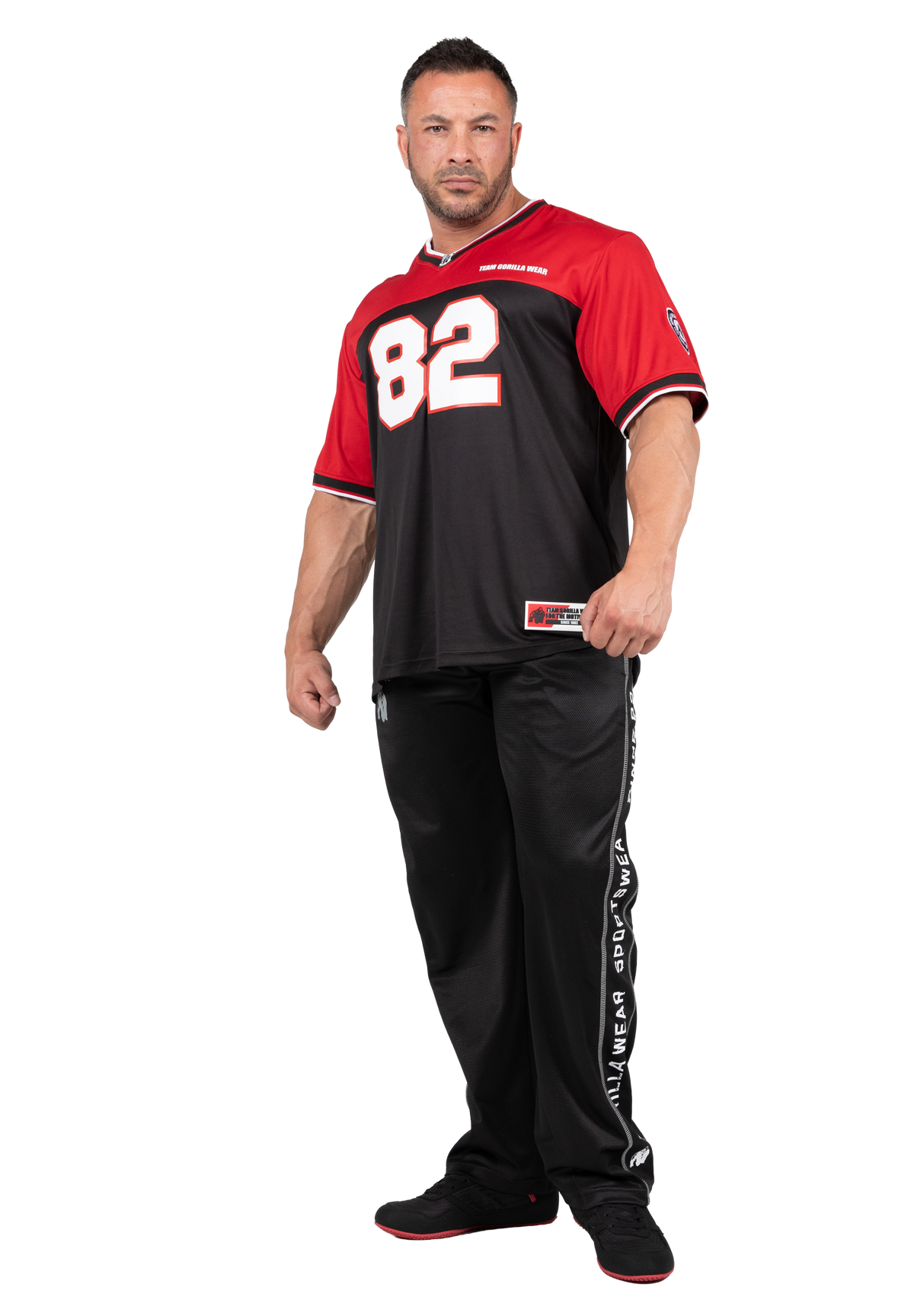 Gorilla Wear Trenton Football Jersey T-Shirt & Tops Black/Red
