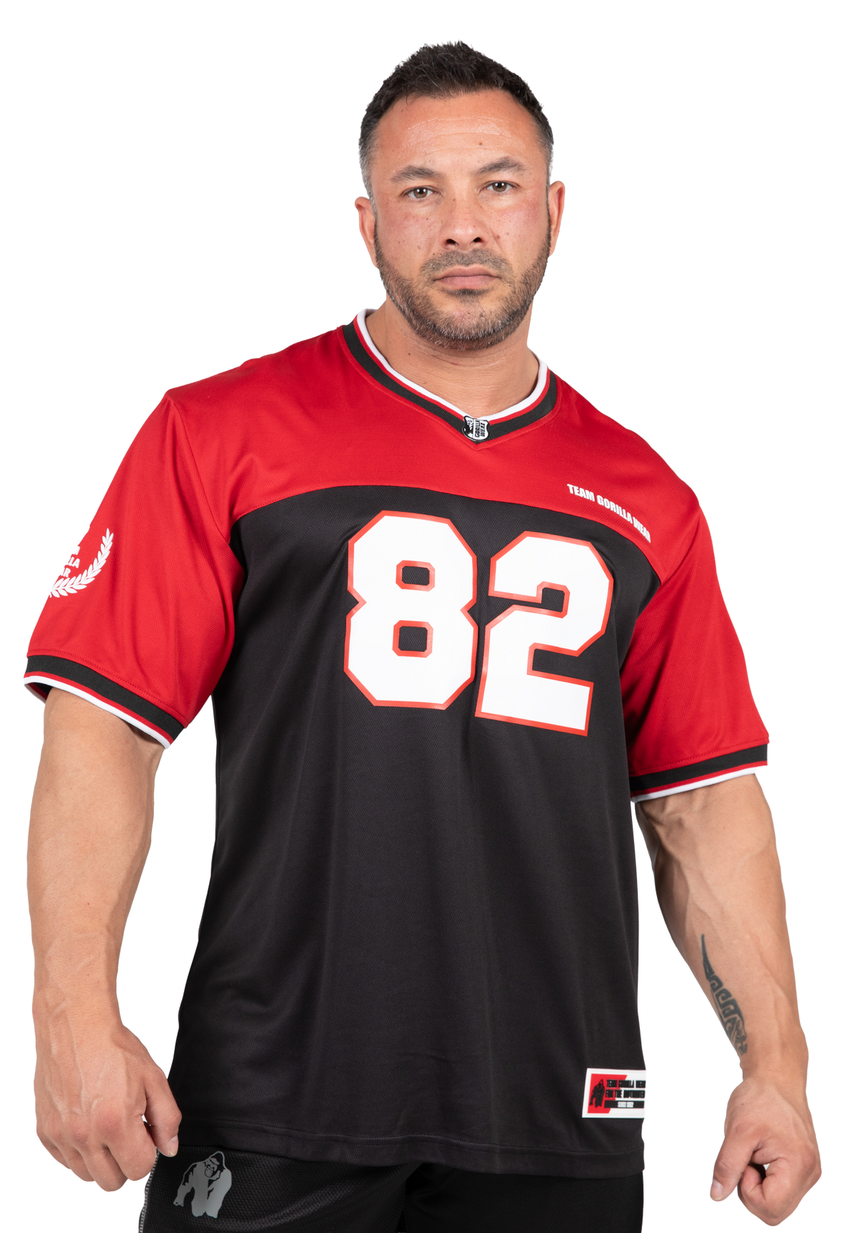 Gorilla Wear Trenton Football Jersey T-Shirt & Tops Black/Red