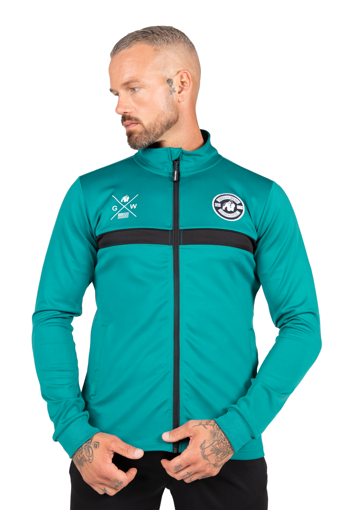 Gorilla Wear Vernon Track Jacket Jacket Teal Green