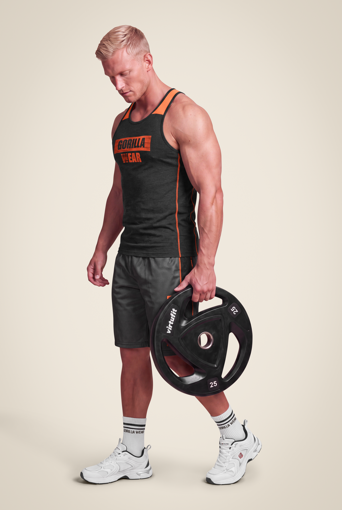 Gorilla Wear Wallace Mesh Shorts Shorts Gray/Orange
