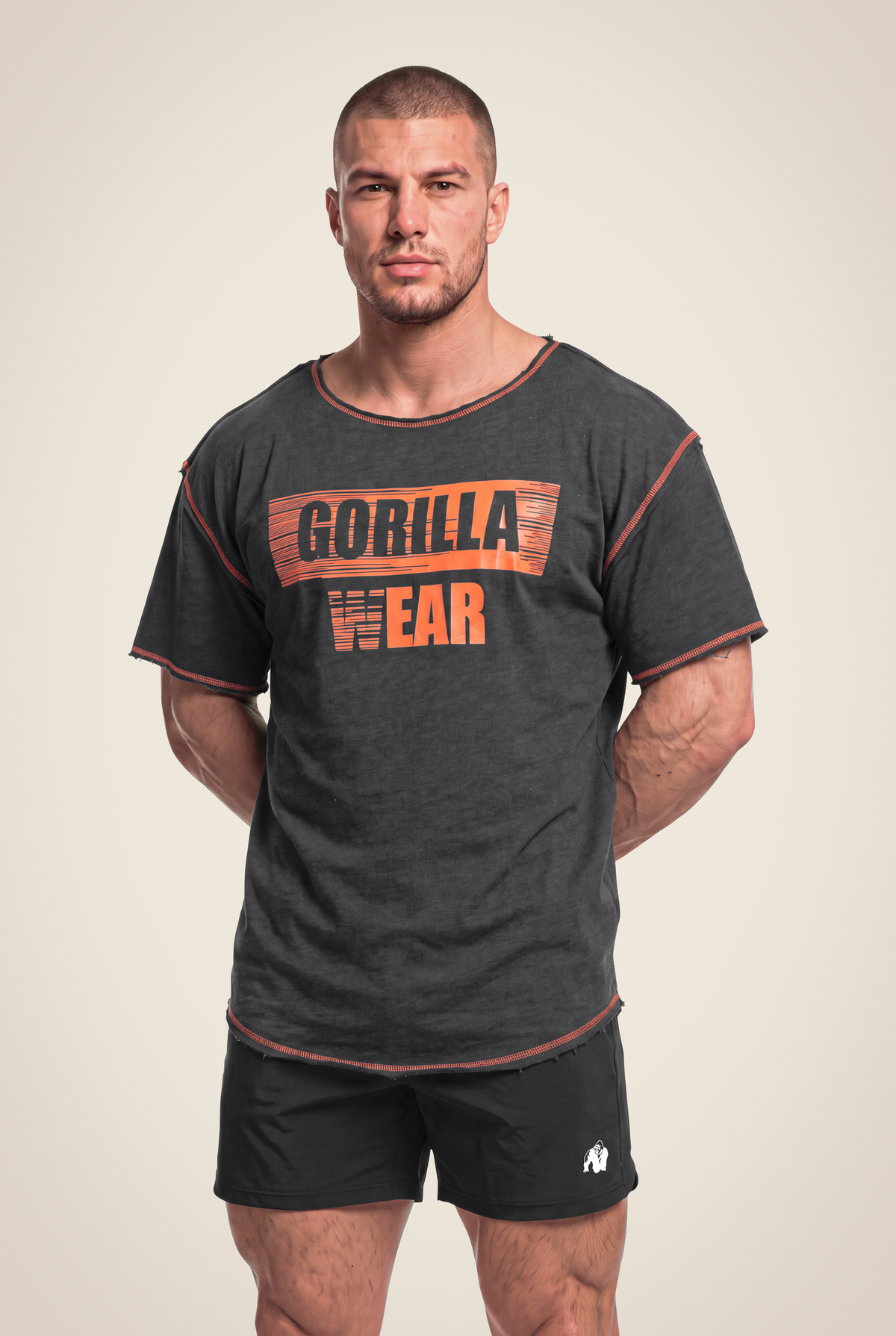 Gorilla Wear Wallace Workout Top T-Shirt & Tops Gray/Orange