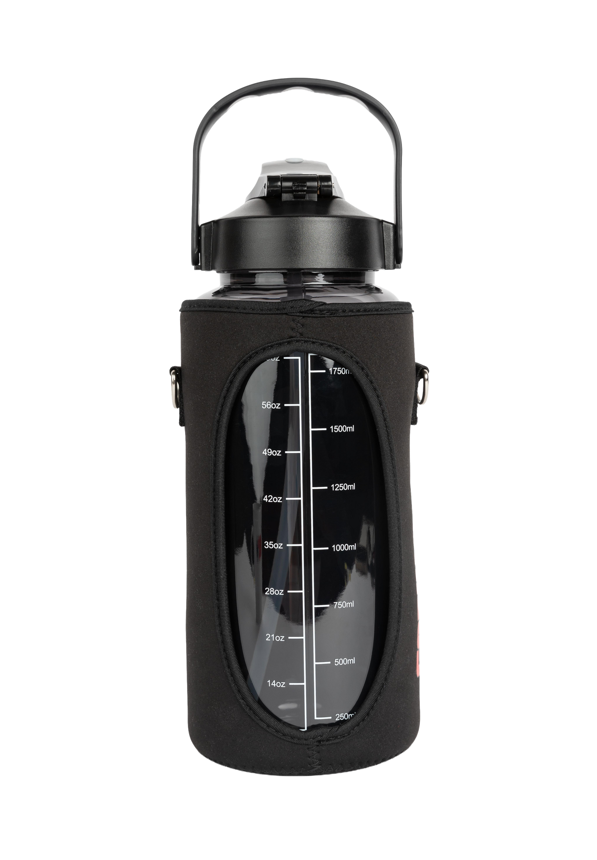 Gorilla Wear Water Bottle With Sleeve 2L Shakers & Bottles Black