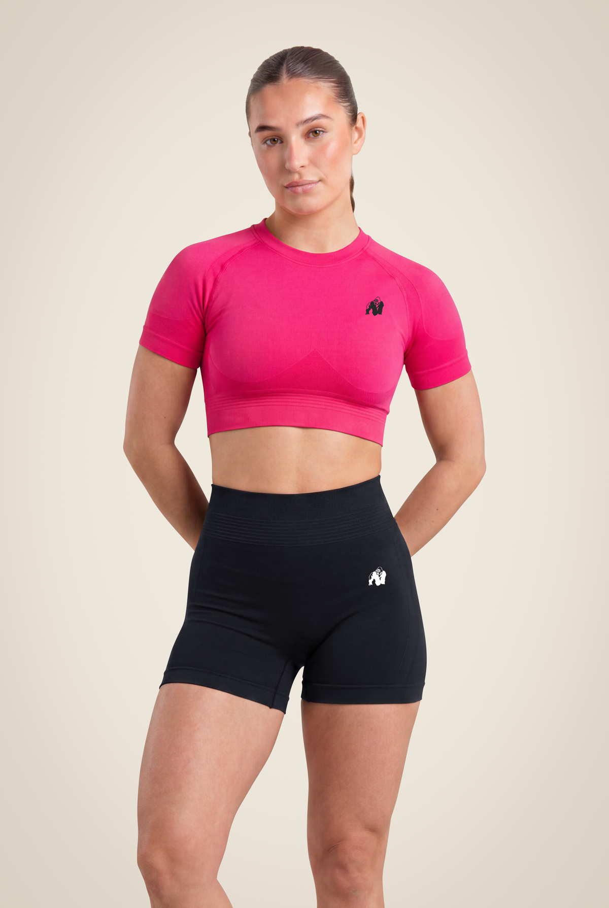 Gorilla Wear Whitney Seamless Crop Top T-Shirt & Tops Pink