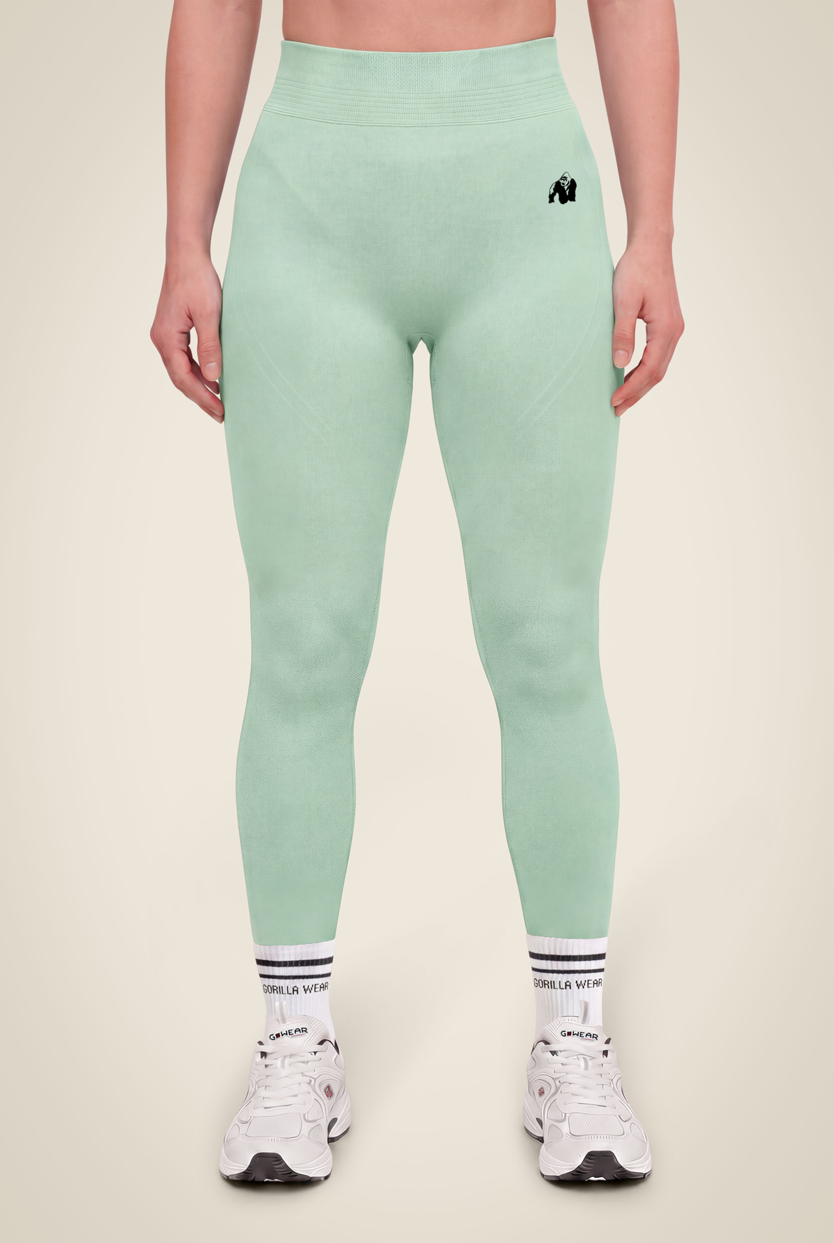 Gorilla Wear Whitney Seamless Leggings - Green - Front View