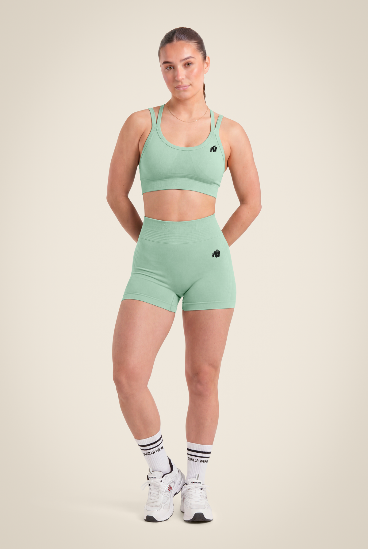 Gorilla Wear Whitney Seamless Shorts - Green - Full Body