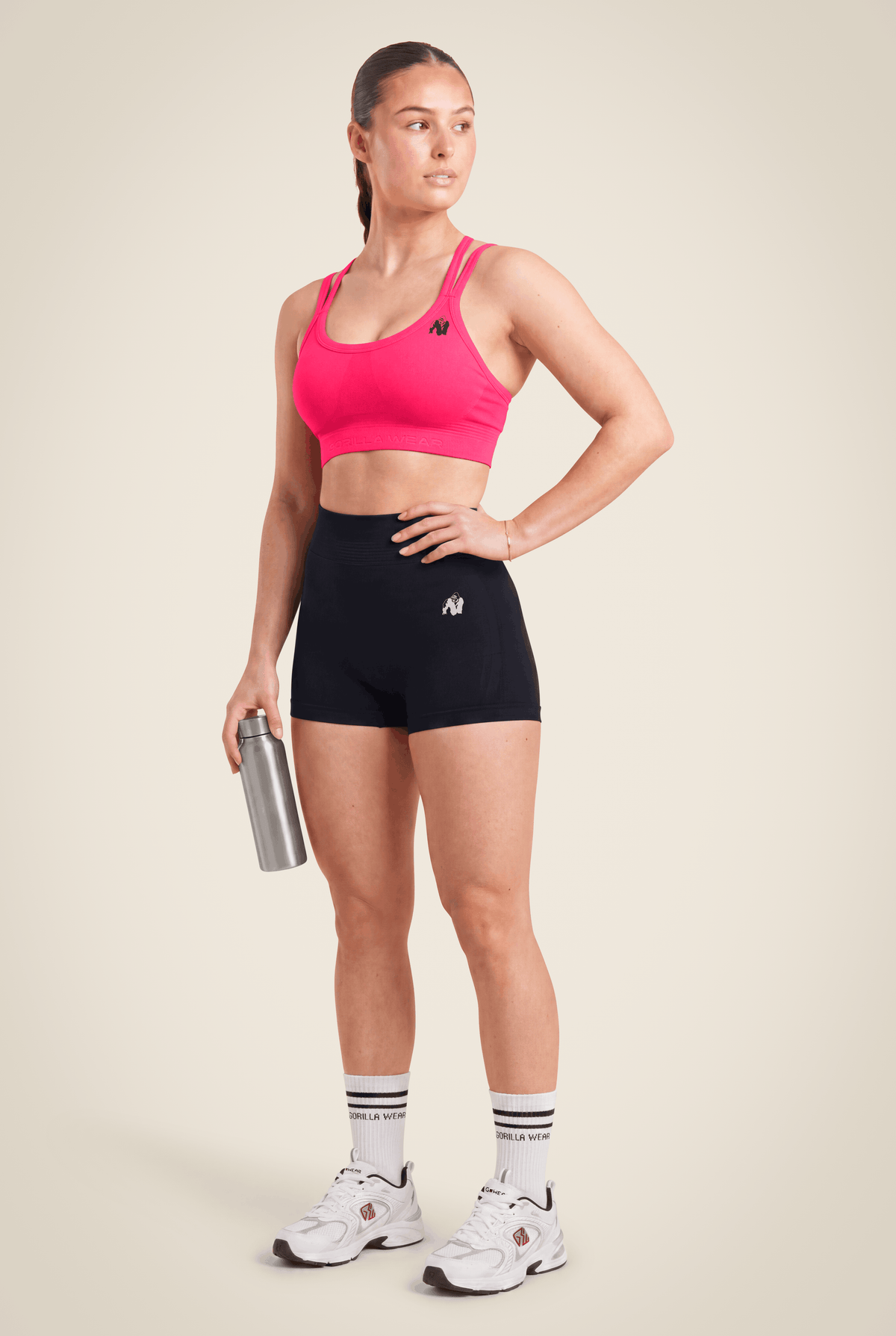 Gorilla Wear Whitney Seamless Sports Bra - Pink - Full Body