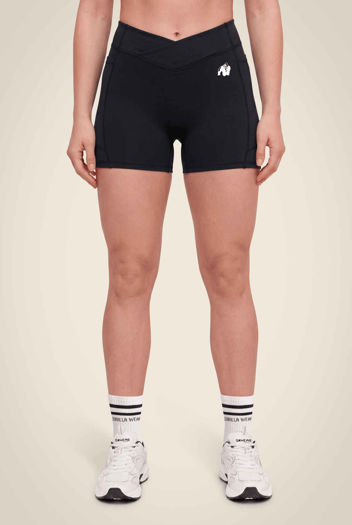 Gorilla Wear Willow Shorts - Black - Front View